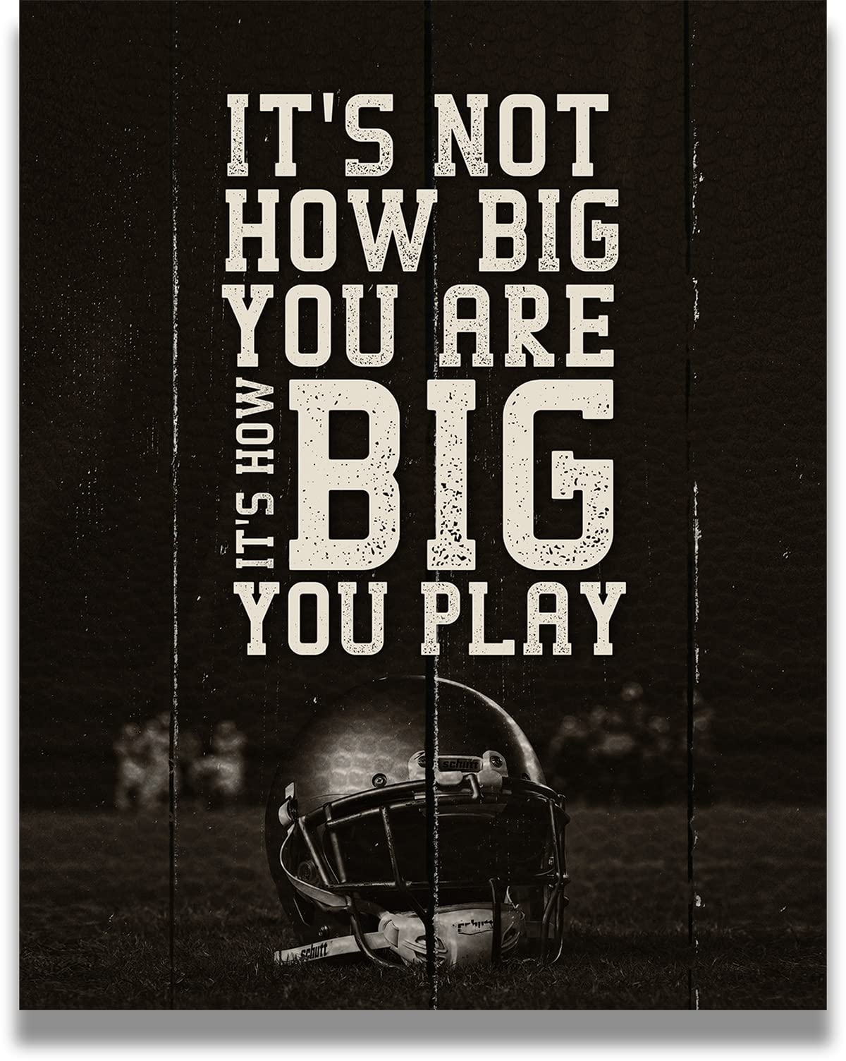 Football Inspirational Wall Art For Boys - 8X10 Unframed Print - Perfect For Kids Room, Family Or Game Room, Man Cave, Den - Tee