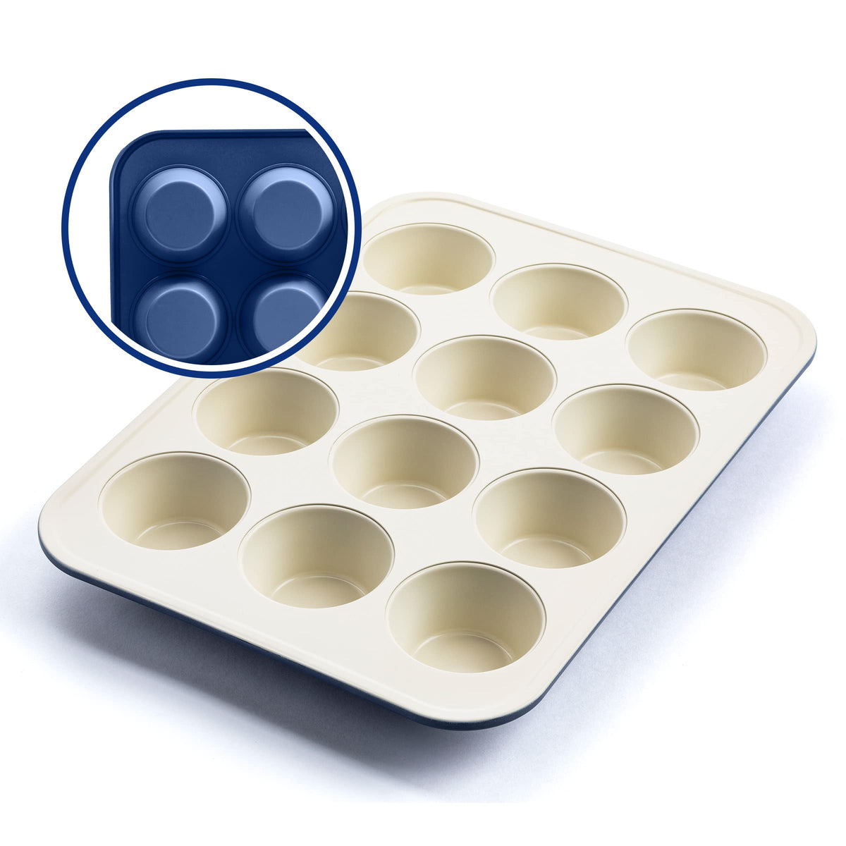 Greenlife Bakeware Healthy Ceramic Nonstick, 12 Cup Muffin And Cupcake Baking Pan, Pfas-Free, Pink