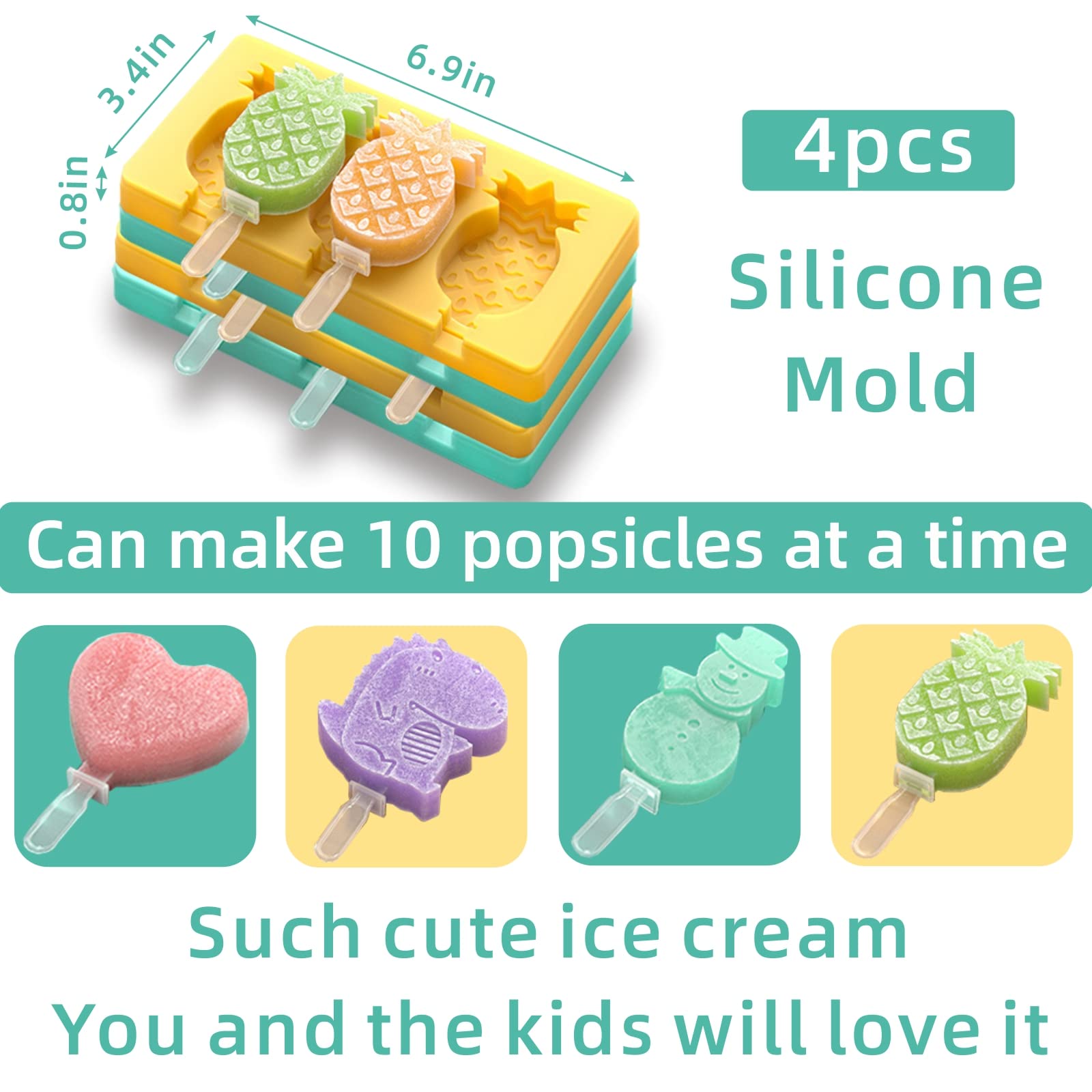 Popsicles Molds,Small Silicone Popsicle Molds For Toddlers,Homemade Frozen Baby Popsicles Molds For Kids,Popsicle Molds Silicone