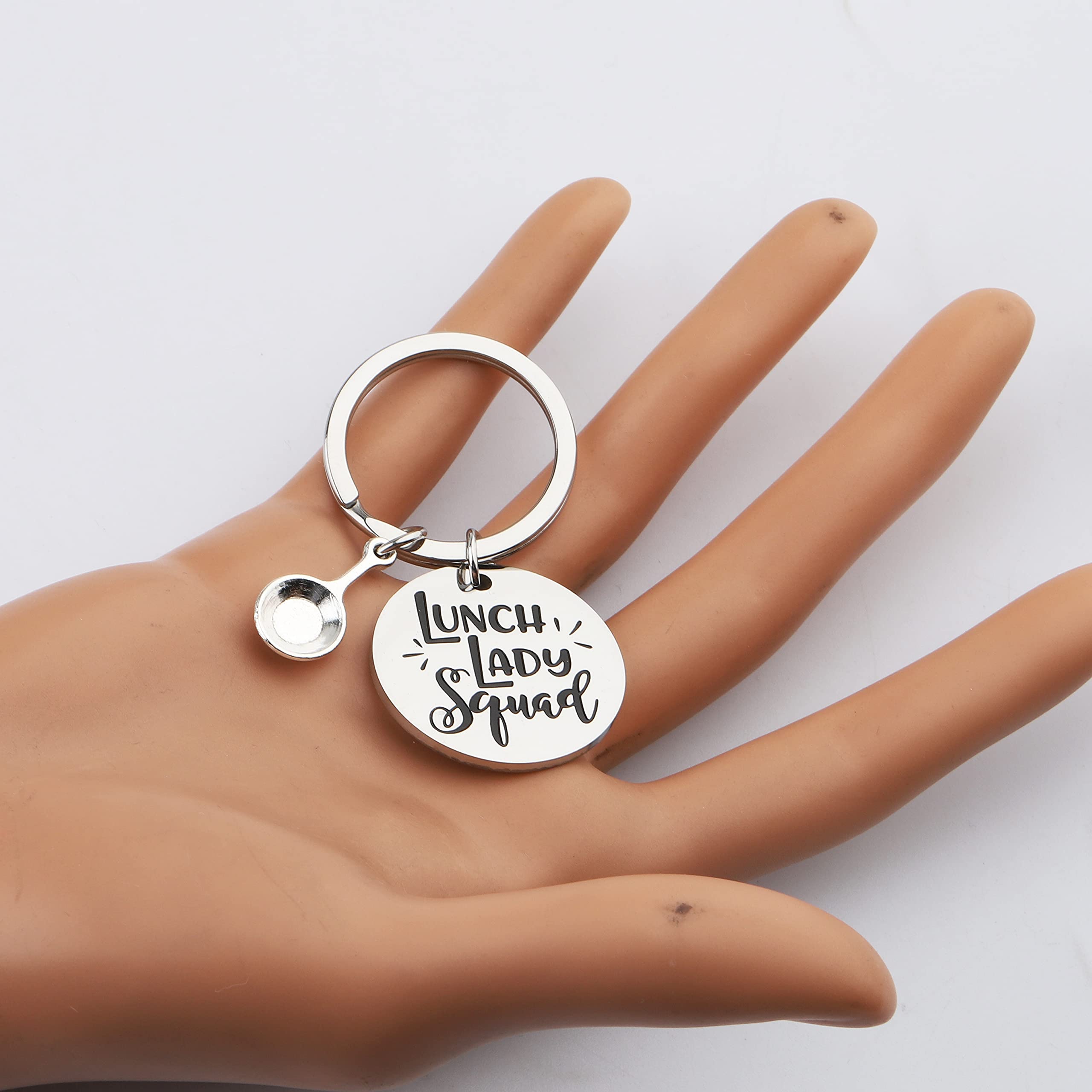 Cenwa Lunch Lady Gift Lunch Lady Squad Keychain Gift For Cafeteria Workers Back To School Gift (Lunch Lady Squad K)