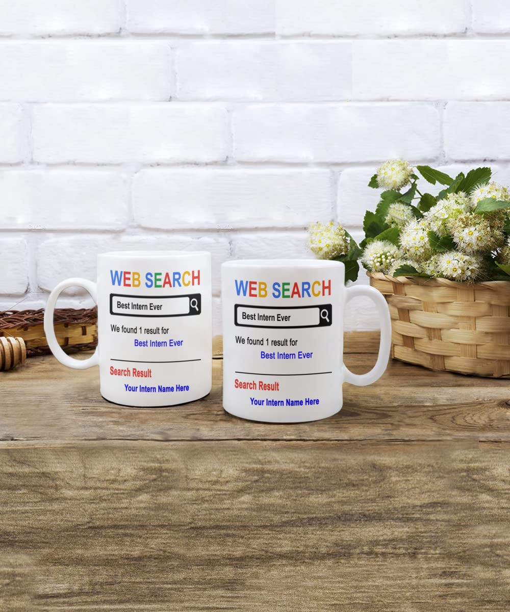 Spreadpassion Personalized Mug, Best Intern Ever, Gift For Intern, Birthday Christmas Basket Gift Idea, Custom Intern Mug