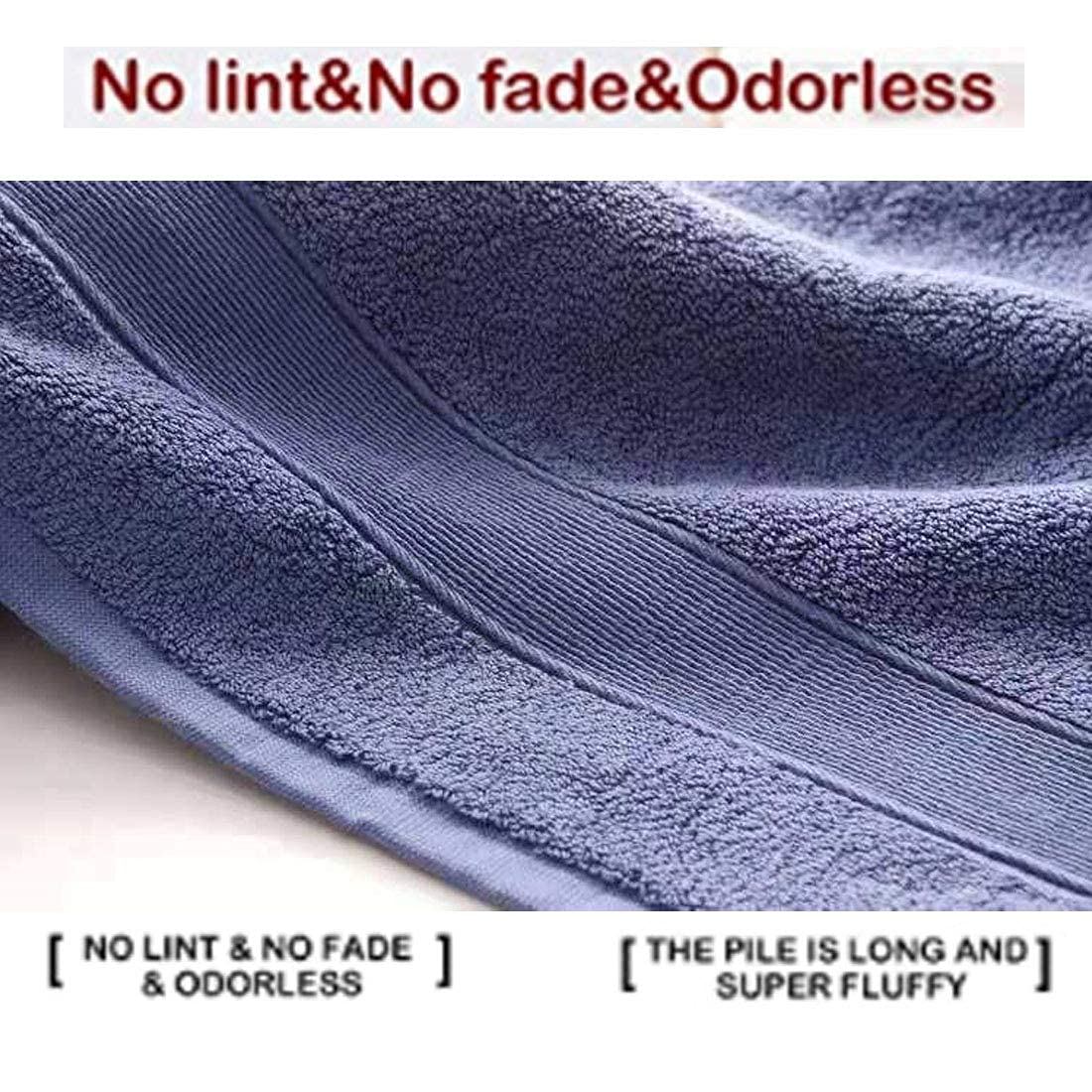 Lchkrep Bathroom Hand Towels (14x30 inch)  Home Soft 100% Cotton Super Soft Highly Absorbent Hand Towels for Bath  Hand  Face  Gym and Spa (Navy Blue 2 Pack)