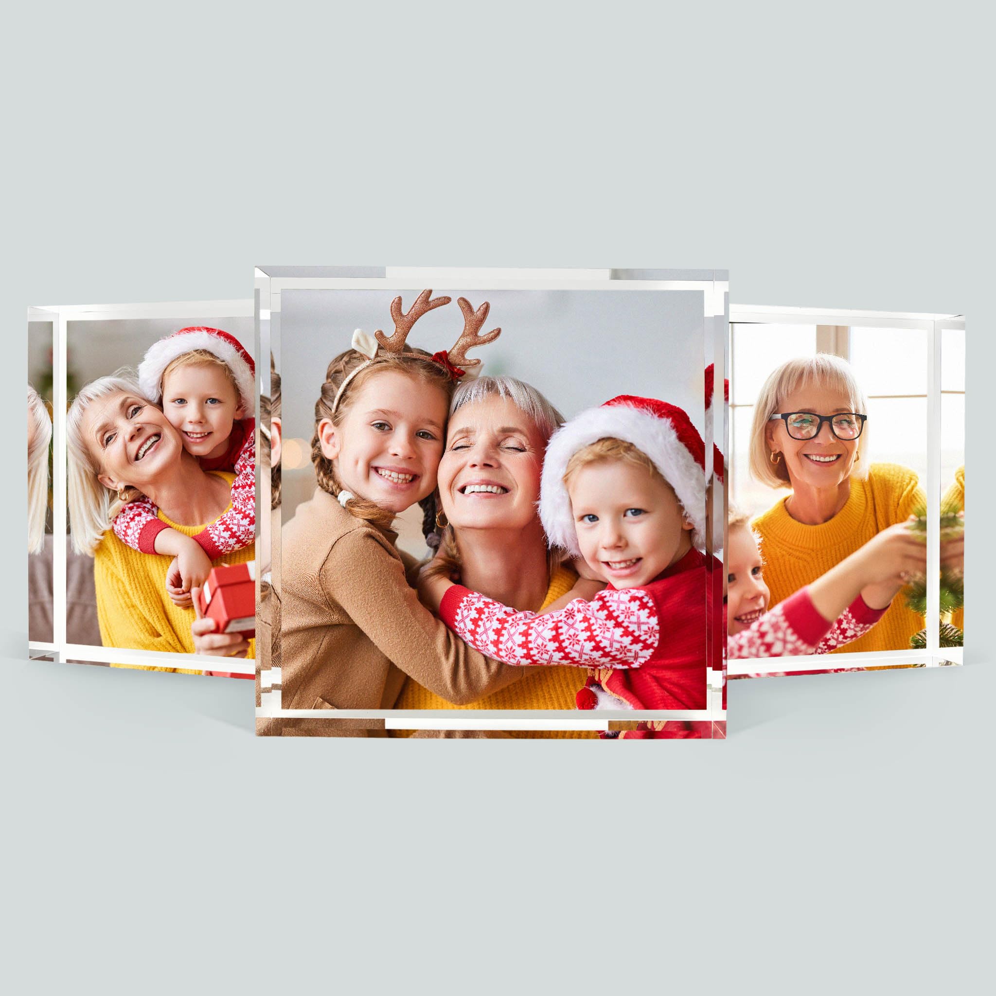 ArtPix 3D Acrylic Custom Christmas Photo Gift, Customized UV Photo Print Block Square, Unique Personalized Birthday Picture Gift
