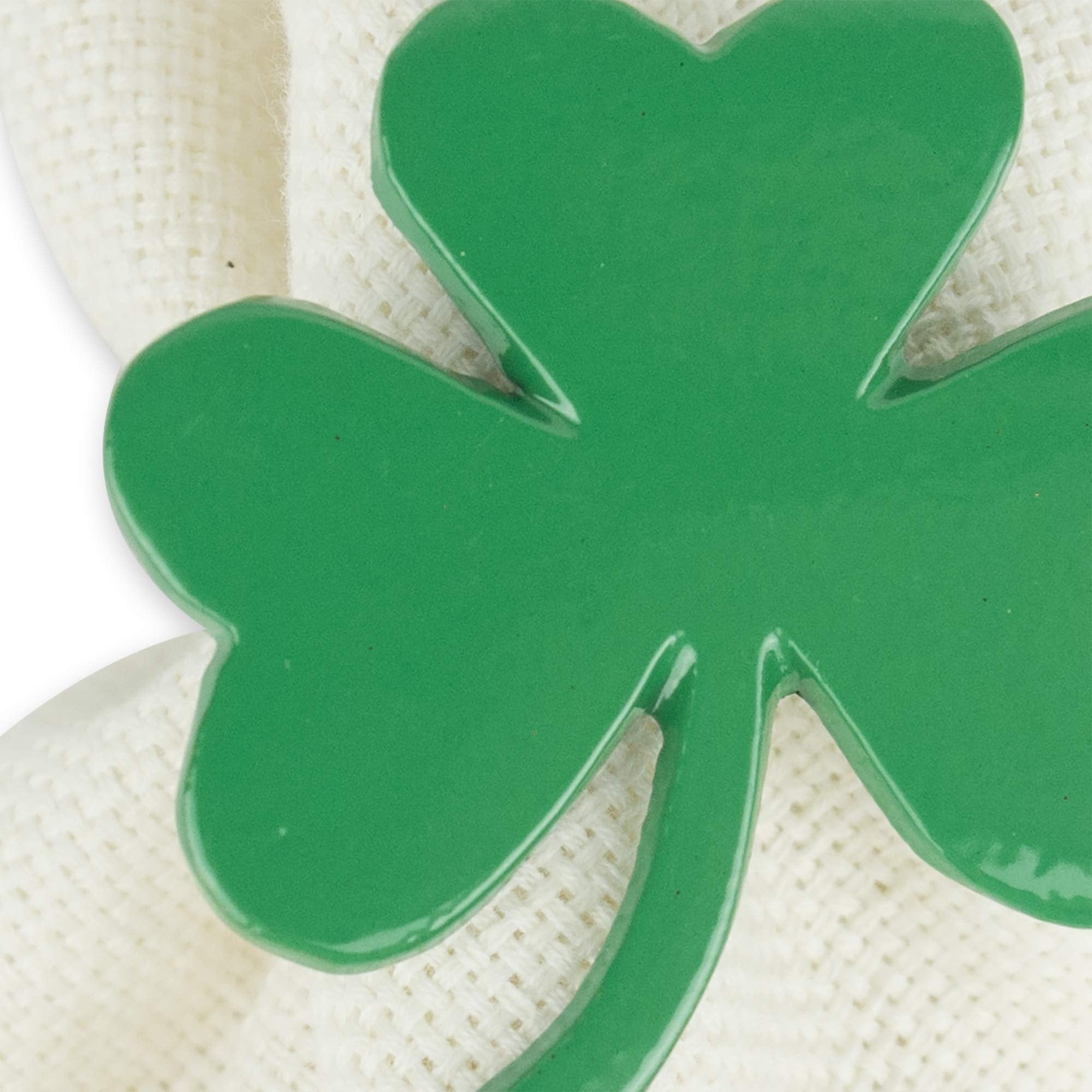 Dii Decorative Unique Novelty Napkin Ring Set, St. Patrick'S Shamrock, 6 Count