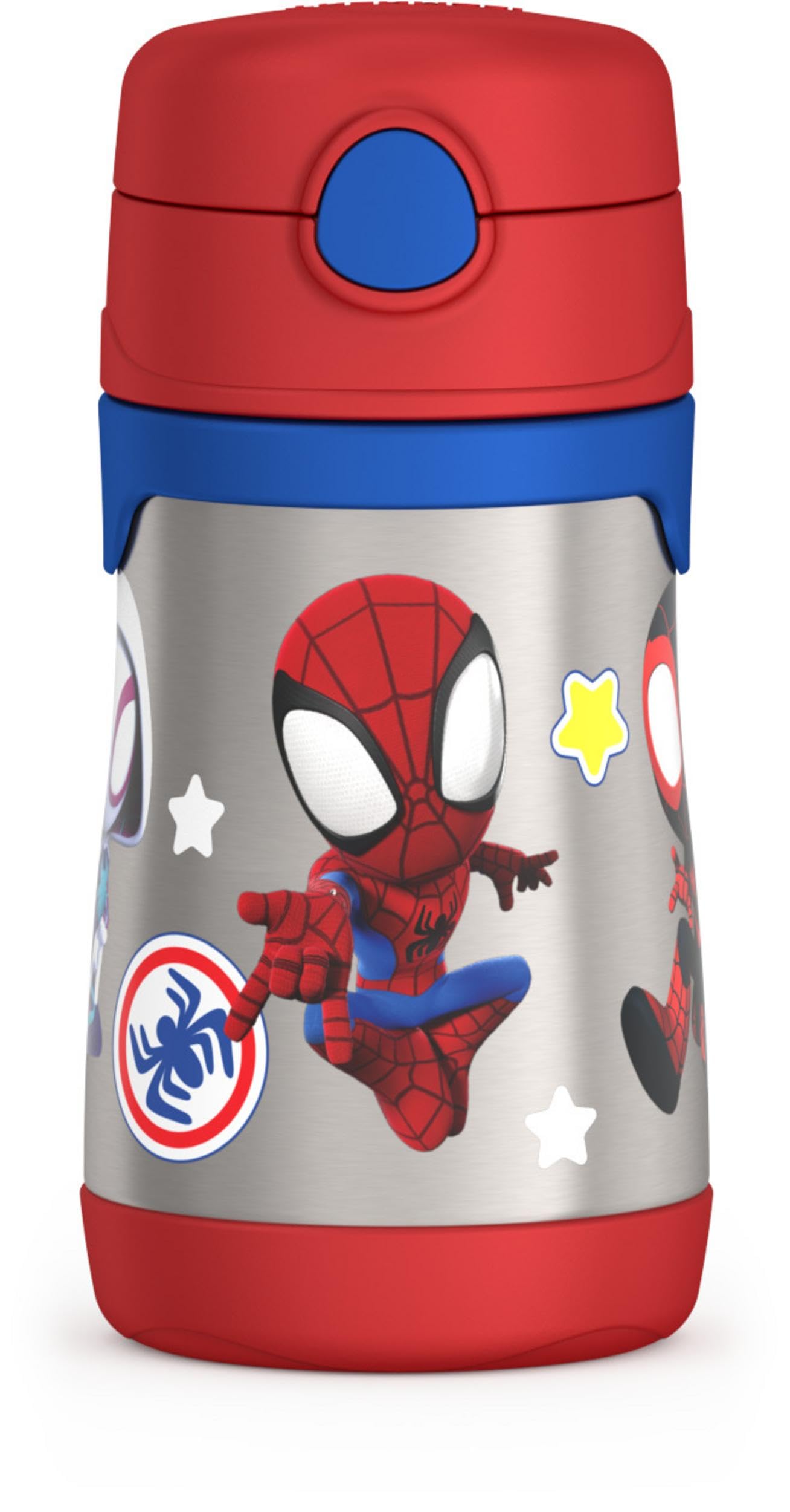 Thermos Vacuum Insulated Stainless Steel 10Oz Straw Bottle, Spidey And His Amazing