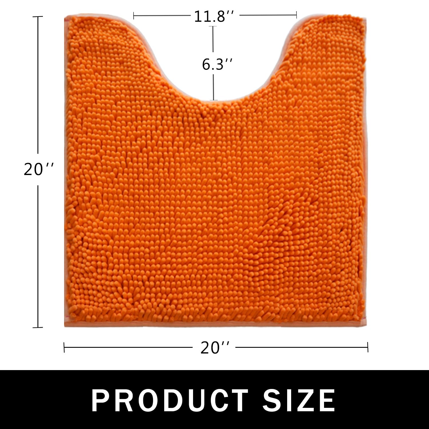 Ainahyva Toilet Rugs U-Shaped,Super Absorbent Chenille Bathroom Rugs And Strong Pvc Non-Slip Backing For Toilets Rug Set,Machine