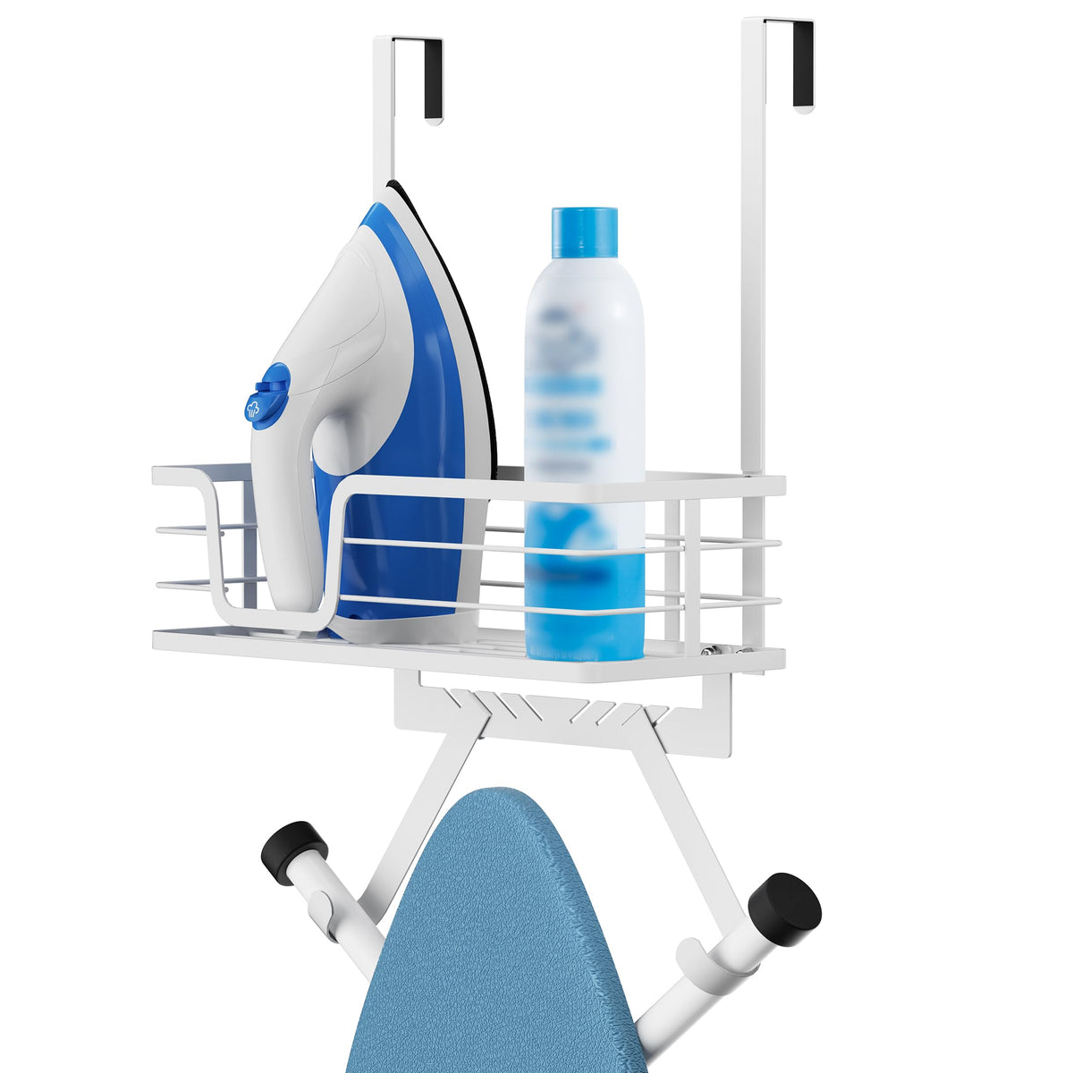 Kes Over The Door Ironing Board Holder, Ironing Board Hanger Over Door Organizer With Storage Shelf Y And T Shaped Fits For 1 3/