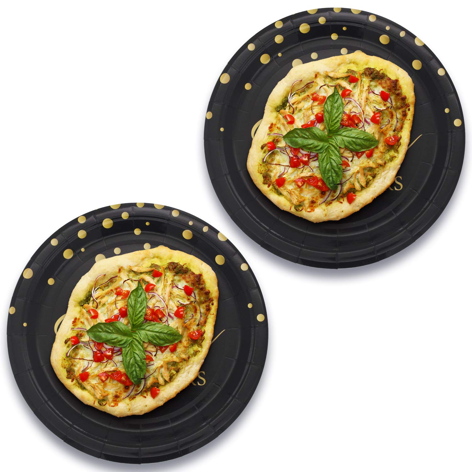 Pandecor 65Th Birthday Party Supplies,50 Pcs Cheers To 65 Years Disposable 7 Inch Paper Plates Dessert Plates For 65 Years Anniv