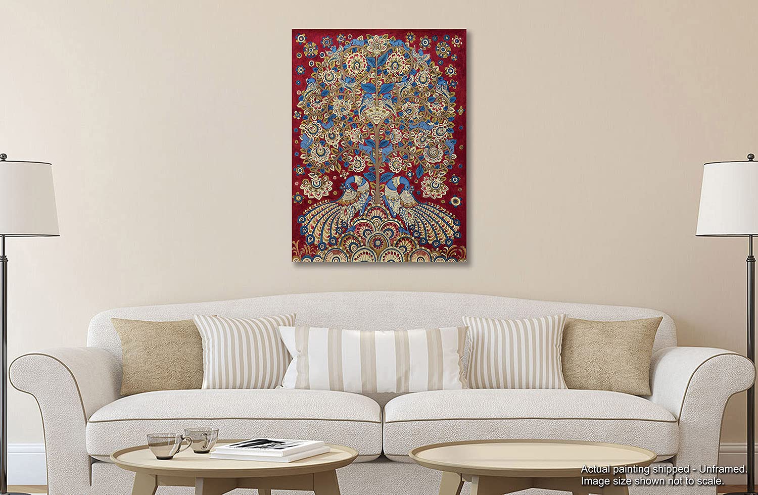 Tamatina Kalamkari Art Canvas Paintings | Celebration II| Traditional Art Paintings for Living Room | Contemporary | Modern Art