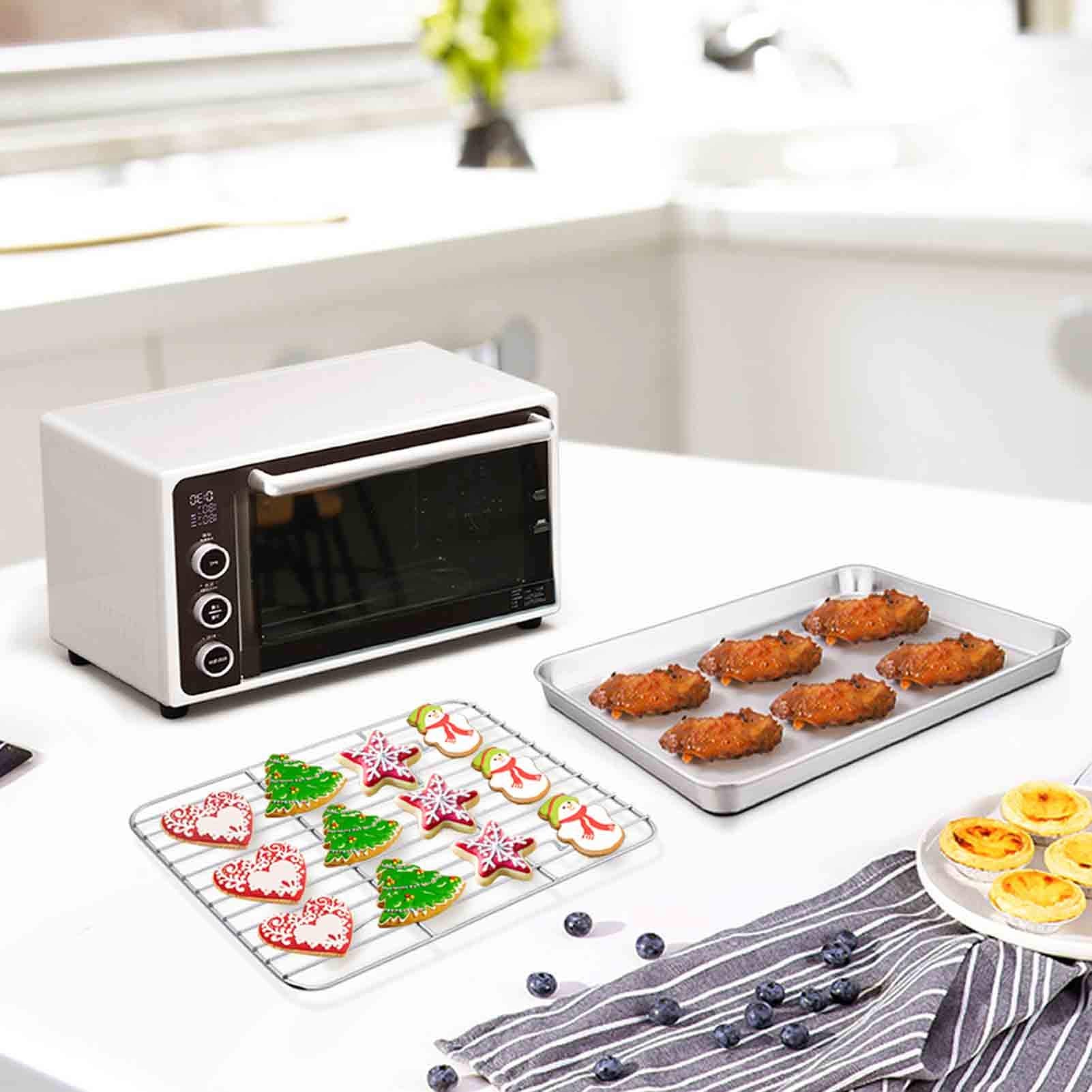 Teamfar Baking Rack, Stainless Steel Cooling Roasting Rack For Toaster Oven Pan, Healthy & Non Toxic, Sturdy & Rust Free, Oven &