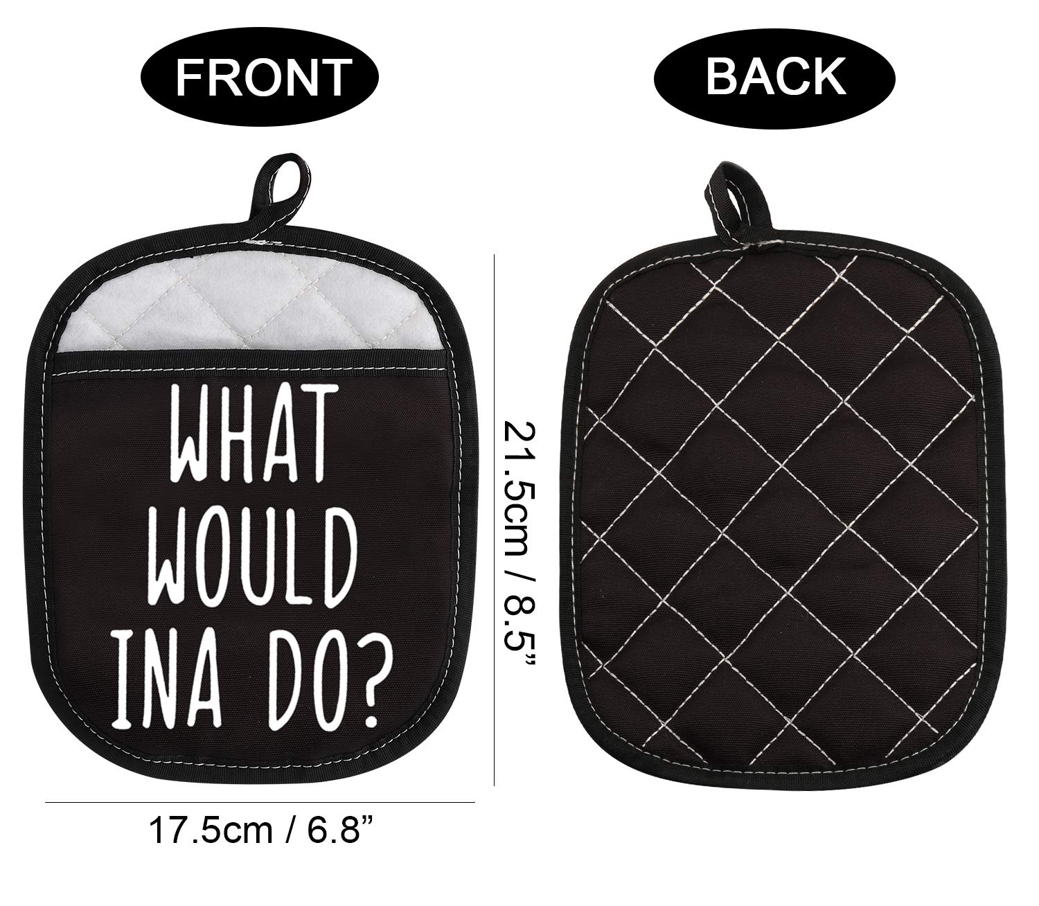 Ina Fans Gift What Would Ina Do Baking Oven Pads Pot Holder With Pocket (What Would Ina Do)