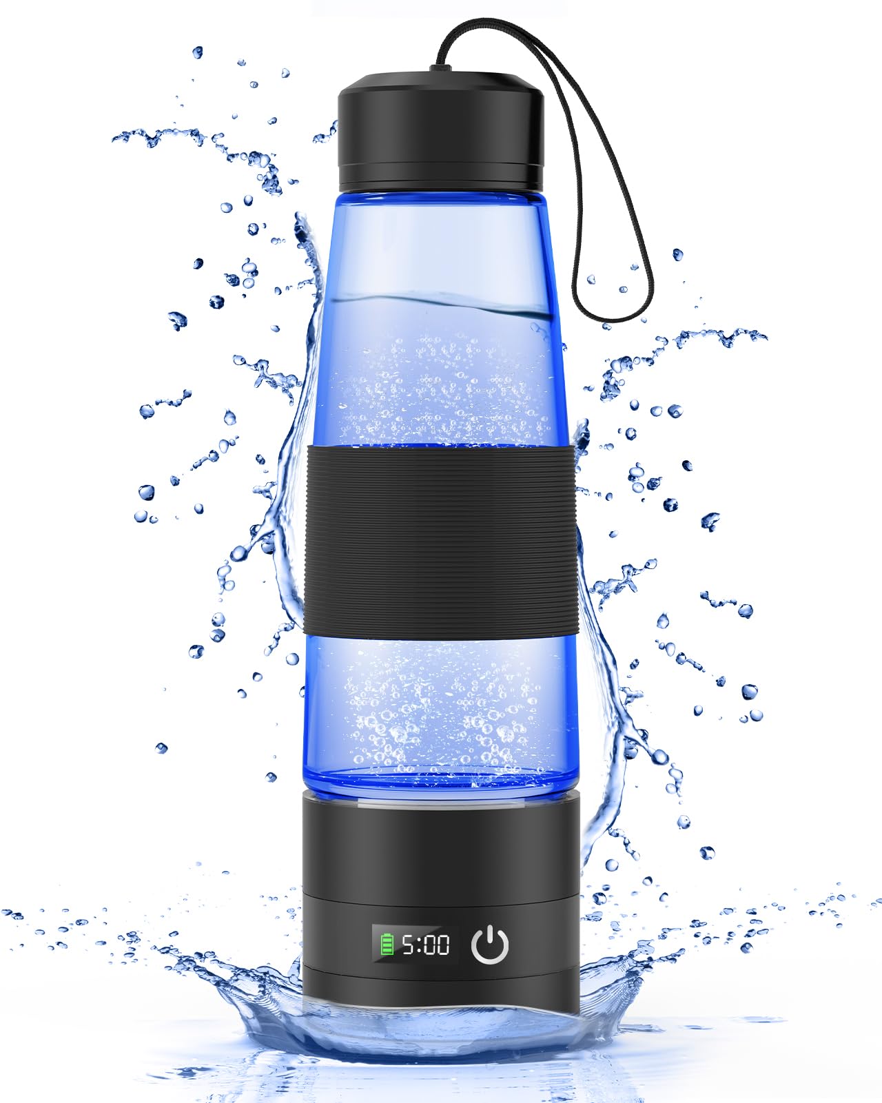 Hydrogen Water Bottle 3300+ PPB, 460ML/16.23OZ Rapid Hydrogen Water Generator  SPE/PEM Tech, Portable Rechargeable 1200 mAh Hyd