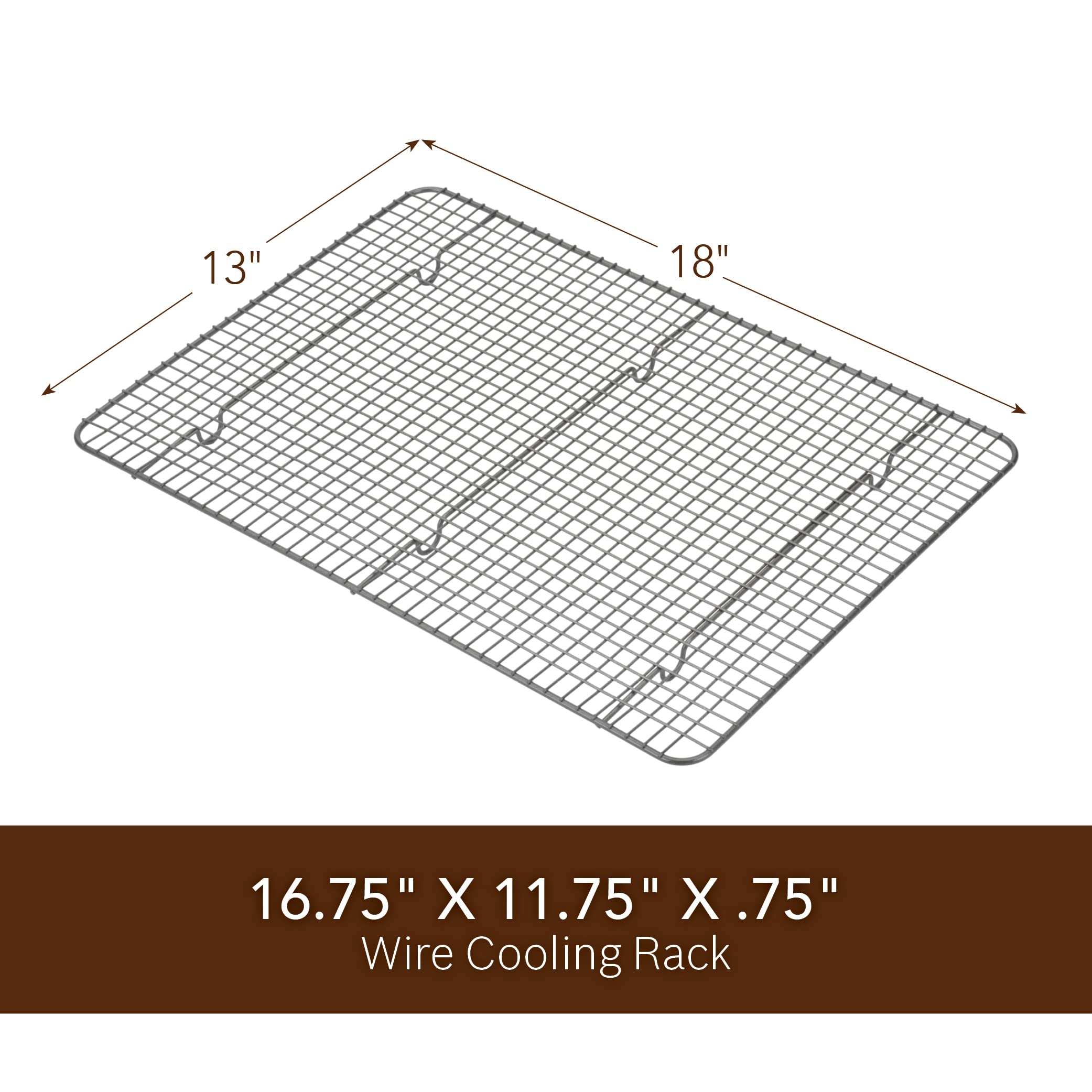 Goodcook Sweet Creations Nonstick Wire Cooling Rack, 16.75'' X 11.75'' X 0.75''