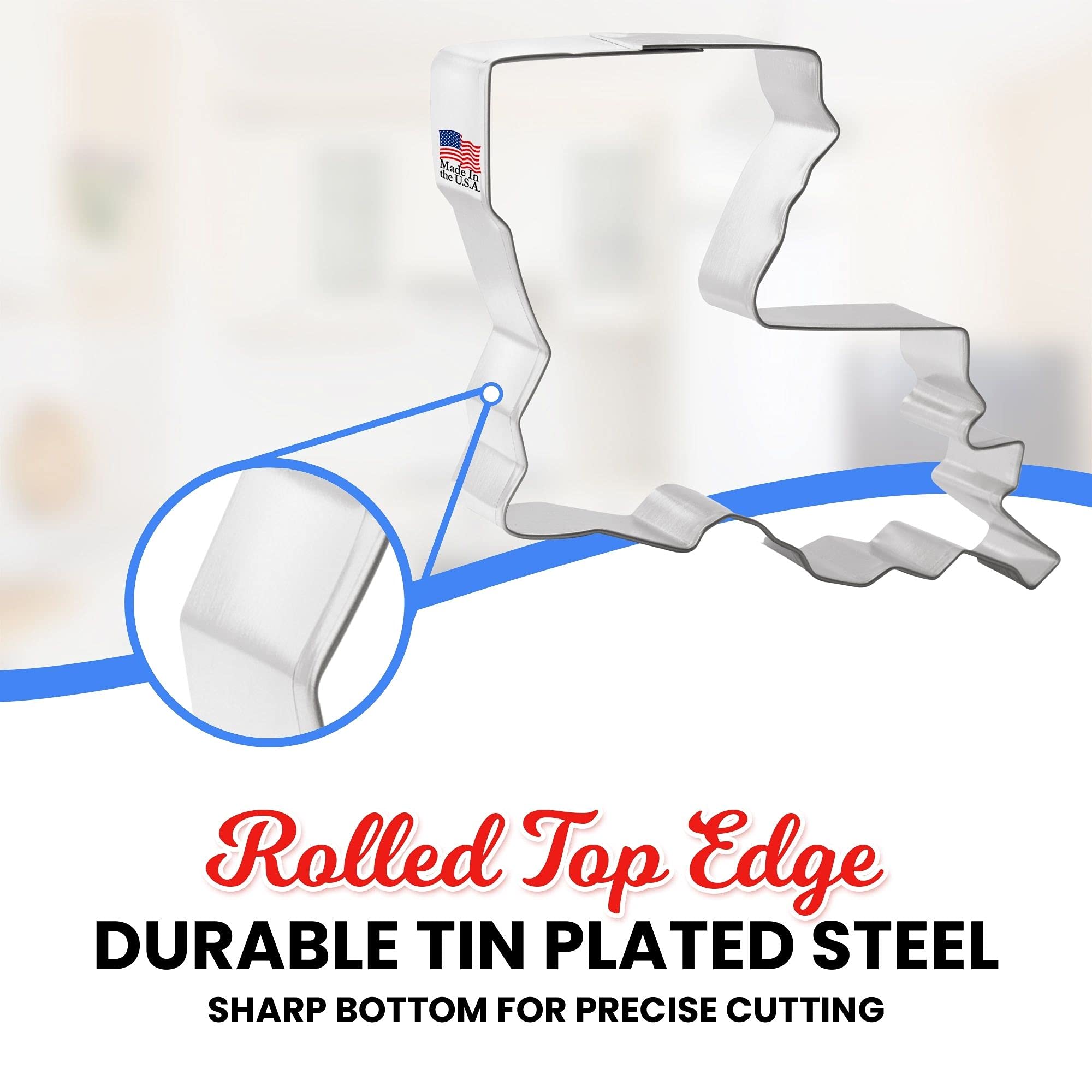 Foose Store Louisiana Cookie Cutter 3.5 Inch -Tin Plated Steel Cookie Cutters - Made In The Usa