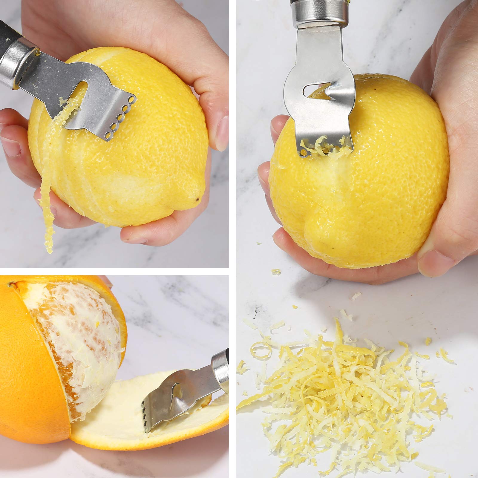 SUTINE Cheese Grater Set Lemon Zest Grater  Stainless Steel Kitchen Grater for Parmesan Cheese  Ginger  Garlic  Nutmeg  Fruits  Vegetables  Dishwasher Safe  Set of 5