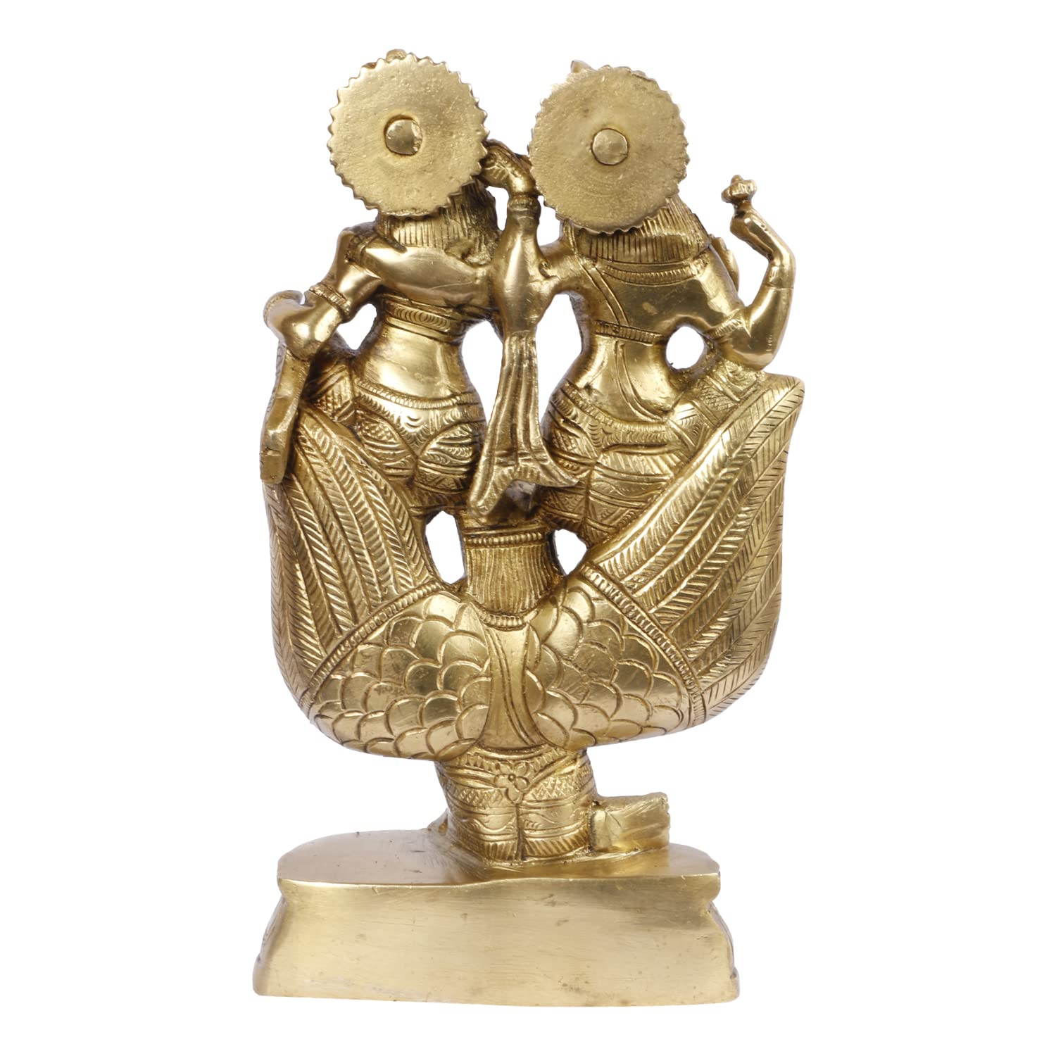 Kartique Brass Vishnu Laxmi Riding on Garuda Vishnu's Vehicle Eagle Murti Feng Shui Vastu Lucky Charm Enhance Skill Concentratio