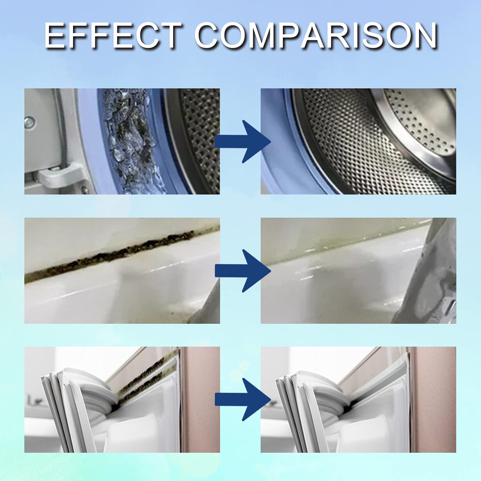 Mold Remover Gel, Household Washing Machine Cleaner For Washing Machine, Refrigerator Strips, Grout Cleaner Best For Home Sink,