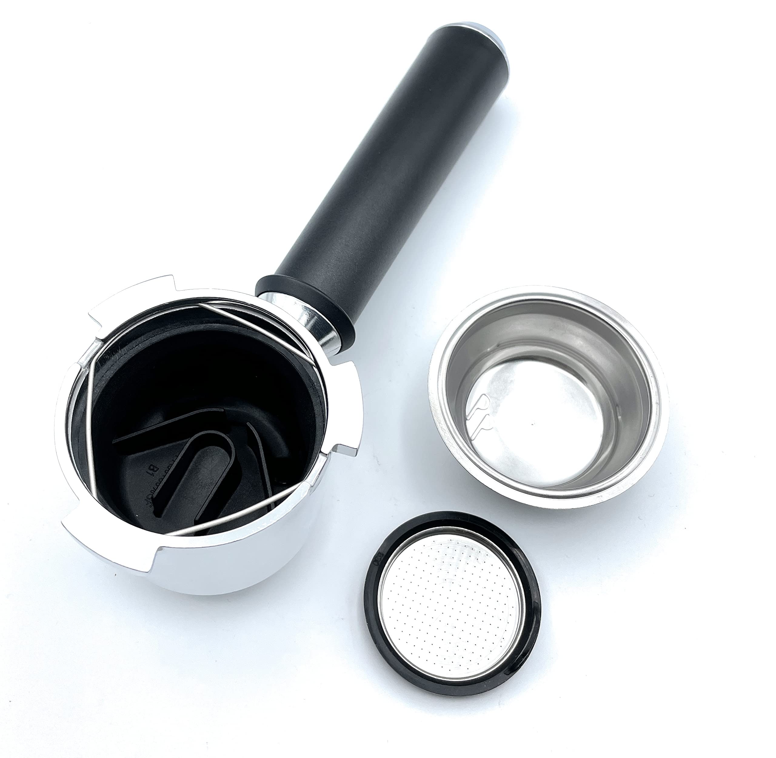 Macmaxe Sump Portafilter Filter Handle Assembly 5513200369 With 2 Cup Filter Basket For Delonghi Dedica Espresso Ec680, Ec685, E