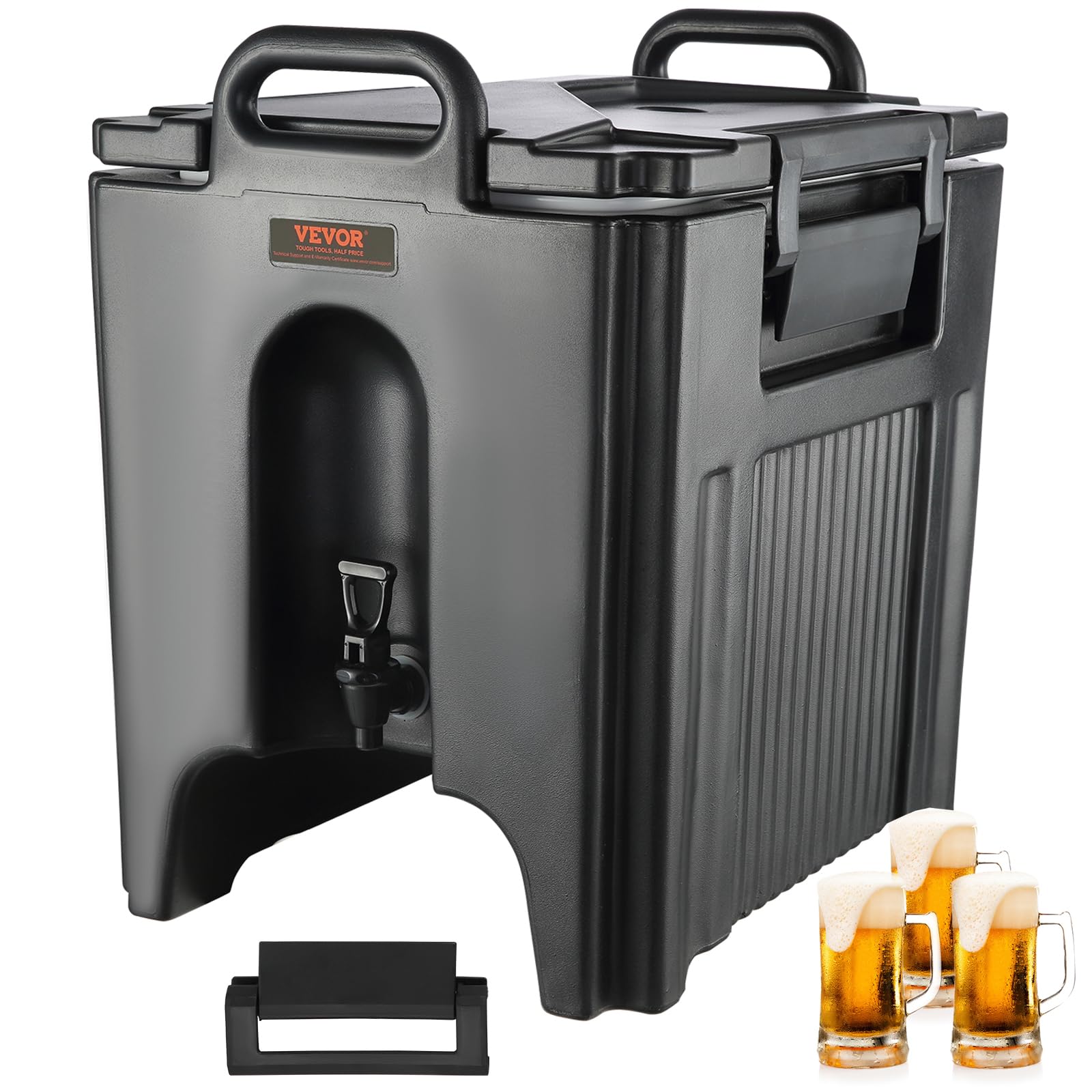 VEVOR Insulated Beverage Dispenser, 10 Gallon, Food-grade LL9450UP Hot and Cold Beverage Server, Thermal Drink Dispenser Cooler 