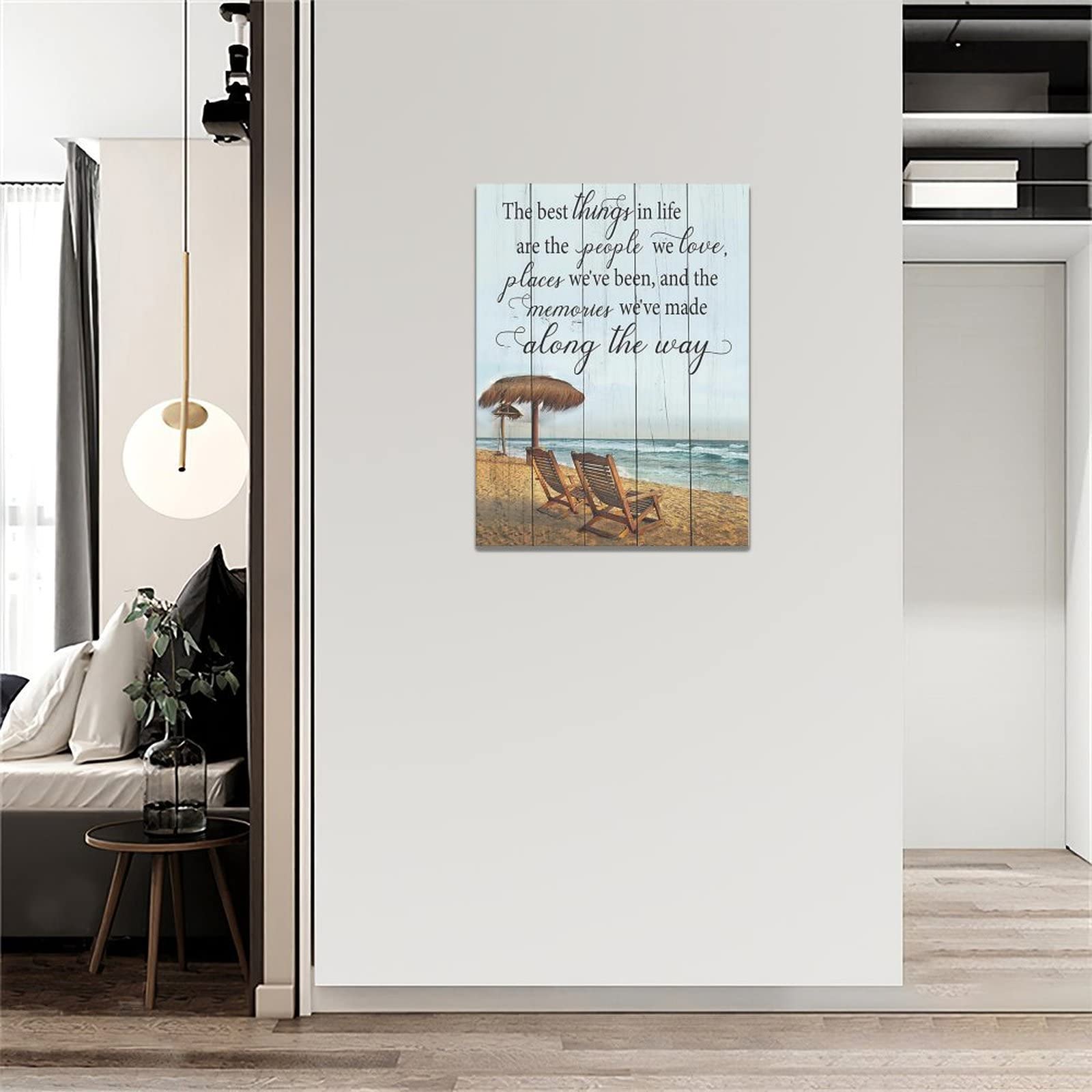 Beach Coastal Bathroom Wall Art Motivational Ocean Wall Decor Nautical Pictures Canvas Prints Painting Beach Decorations Framed