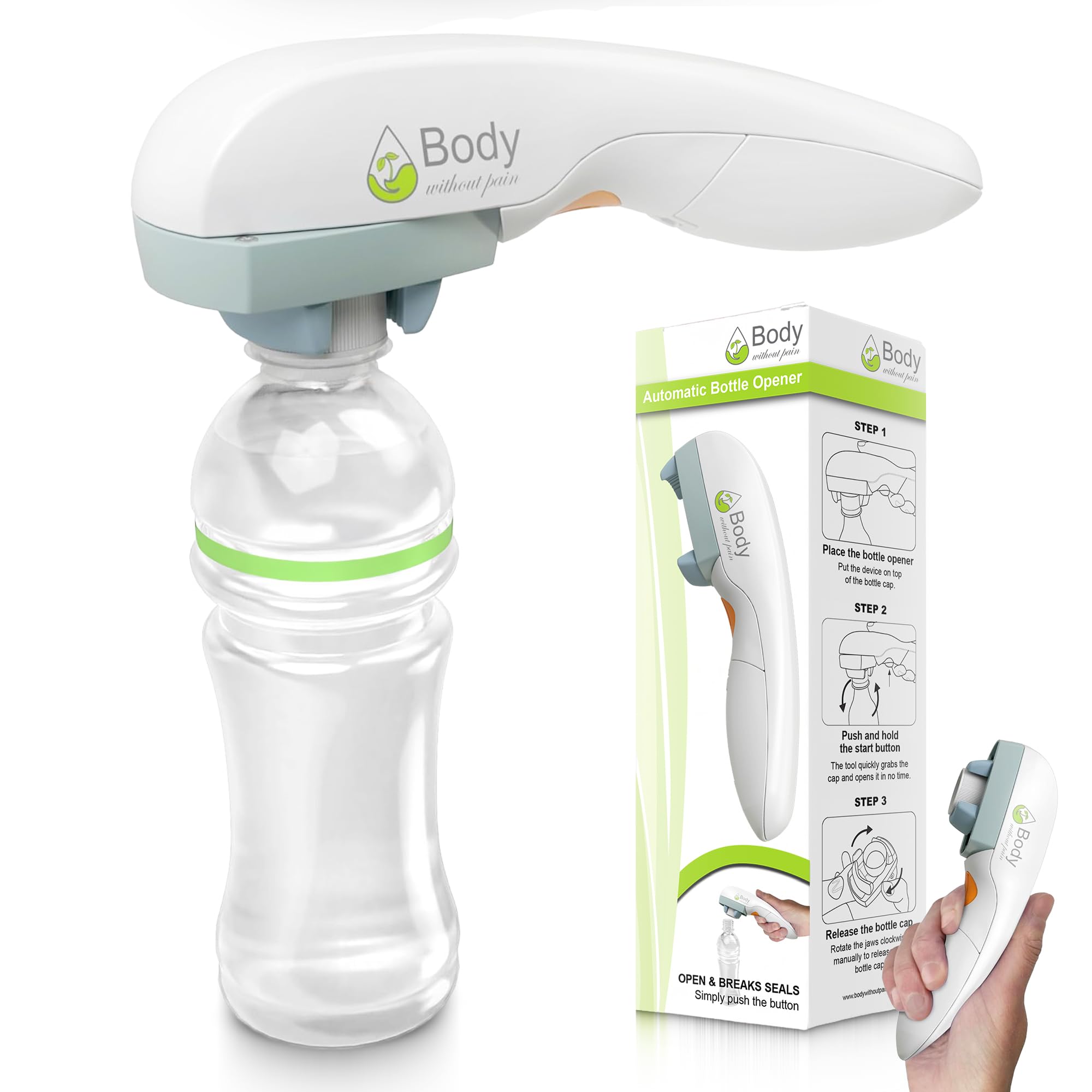 Electric Bottle Opener for Seniors  Automatic Solution for Easy Opening of Water Bottles. Ideal for Weak Hands or Those with Ar