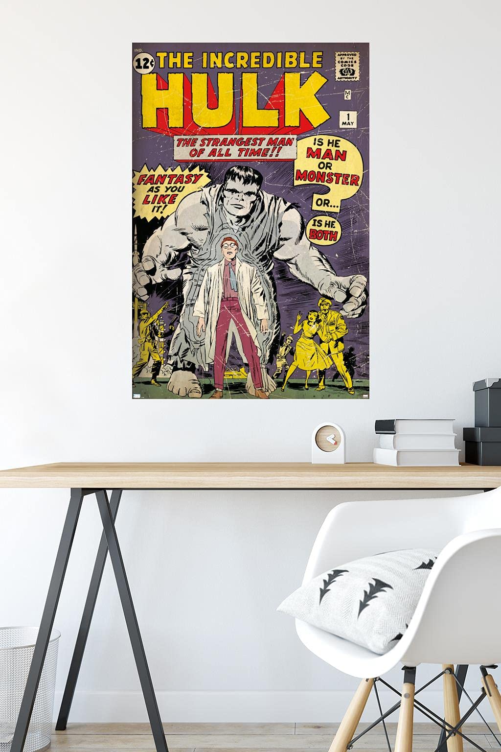 Trends International Marvel Comics Hulk - Incredible Hulk #1 Wall Poster, 34L X 22.4W, Premium Unframed Version