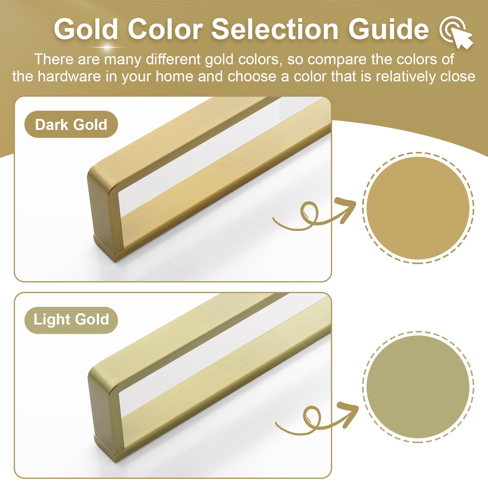Yacvcl Bathroom Hardware Set Brushed Gold 4-Piece Towel Bar Set Square Bathroom Accessories Kit Stainless Steel Wall Mounted