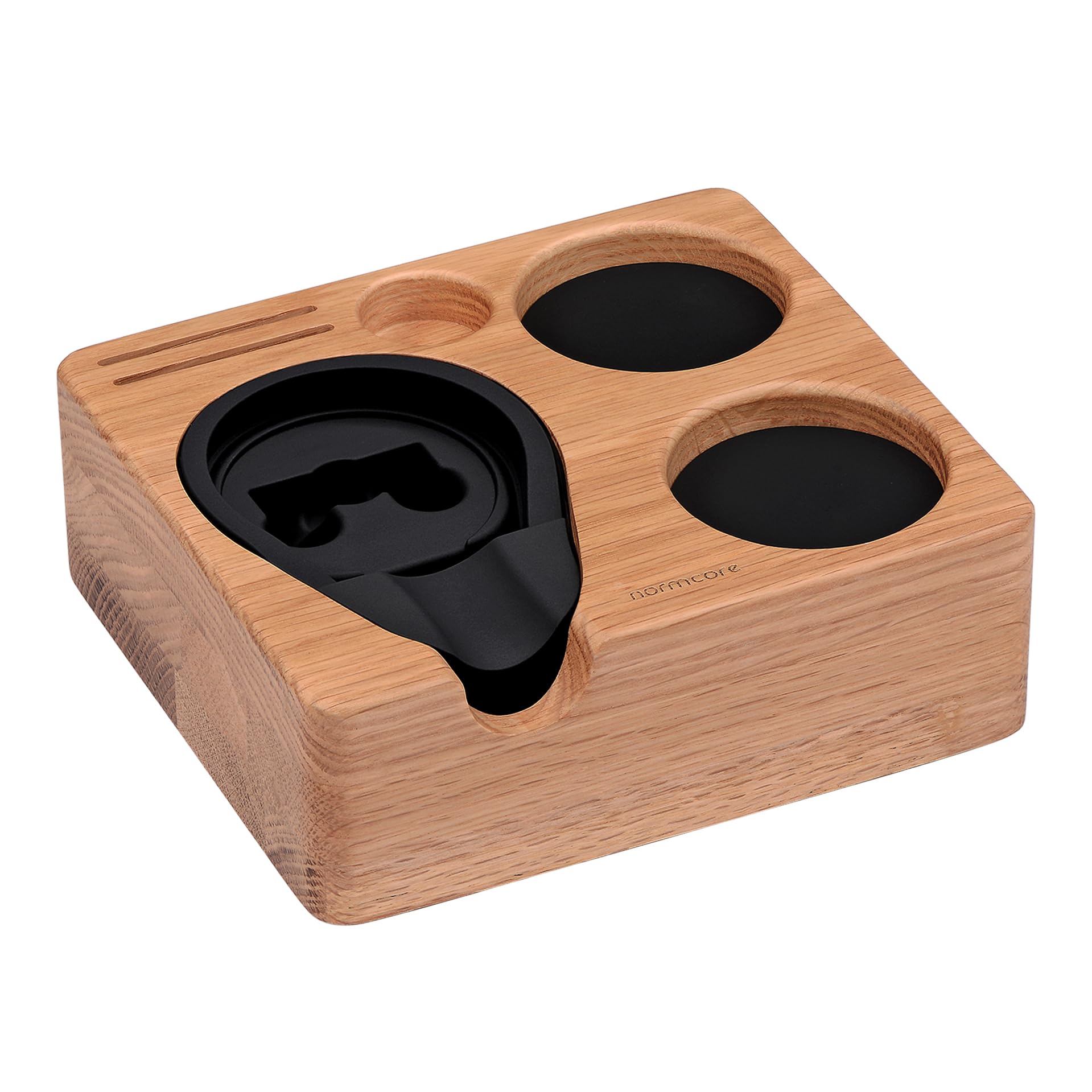 Normcore Espresso Tamping Station, Wooden Espresso Tamper Station, Solid American White Oak Wood Tamper Holder For 51Mm 54Mm Esp