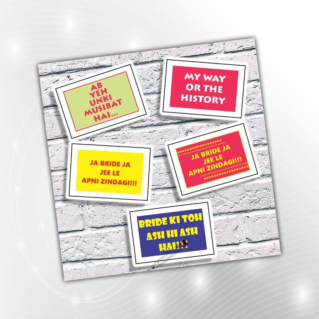 PartyStuff Bridal Shower Theme Props  Bride Speech Bubbles (5 Cards)