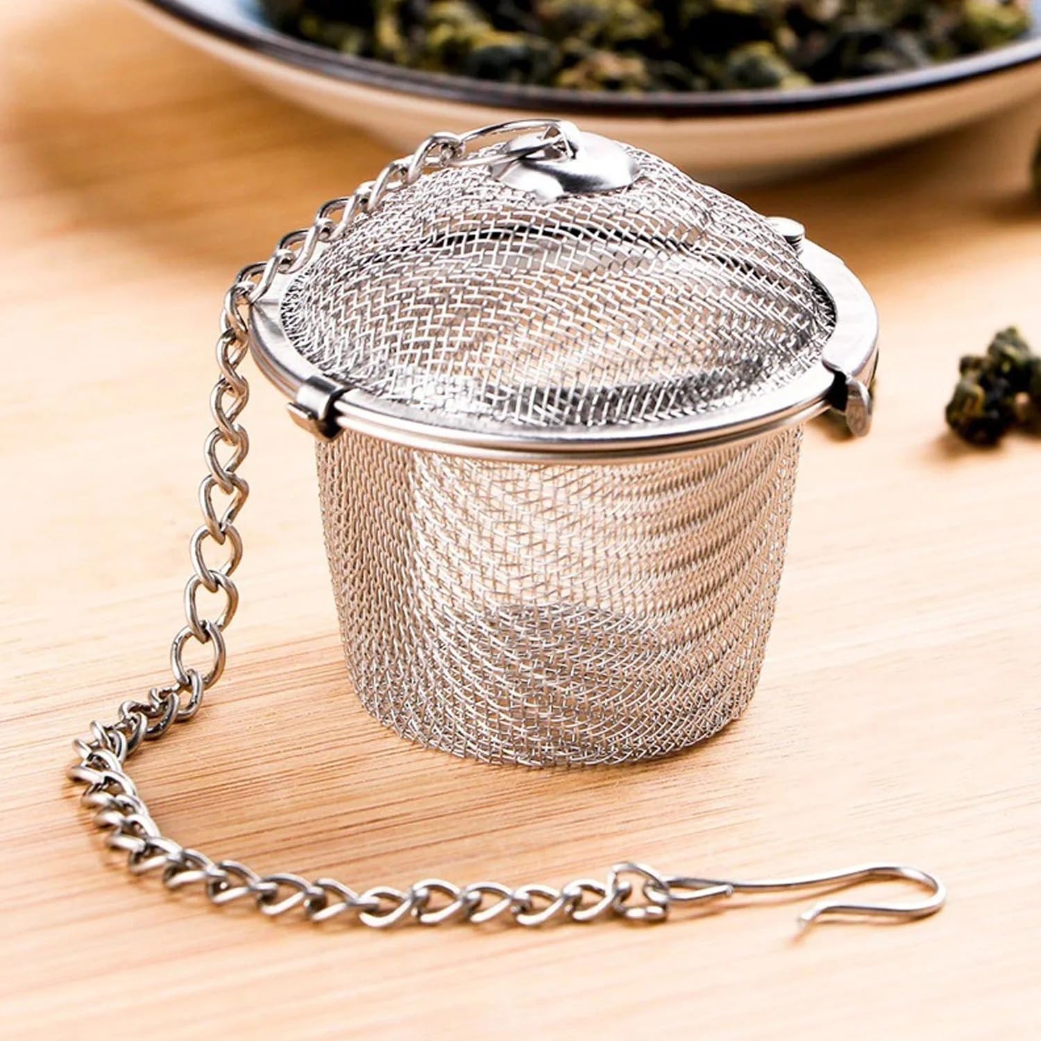 Oblivion Stainless Steel Tea Filter 1 Pc  Basket Shaped Green Tea & Coffee Strainer  Reusable Fine Net Mesh Tea Filter For Loo