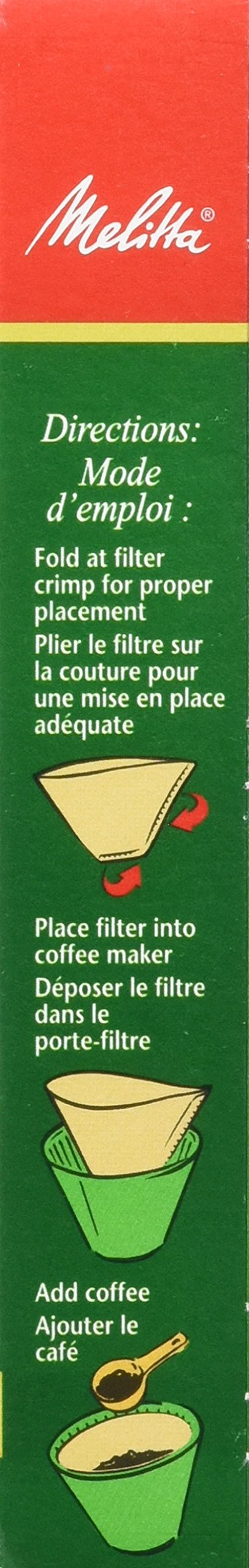 Melitta 620122 40 Count #1 Natural Brown Cone Coffee Filters (Pack Of 5)