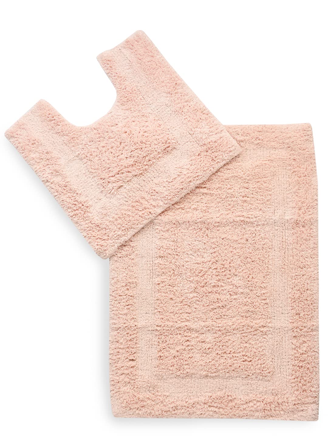 Sashaa World Solid Anti-Skid Cotton Bathmat And Contour Set For Bathroom, Ultra Soft & Absorbent, Tufted Weave, Anti-Slip Latex 