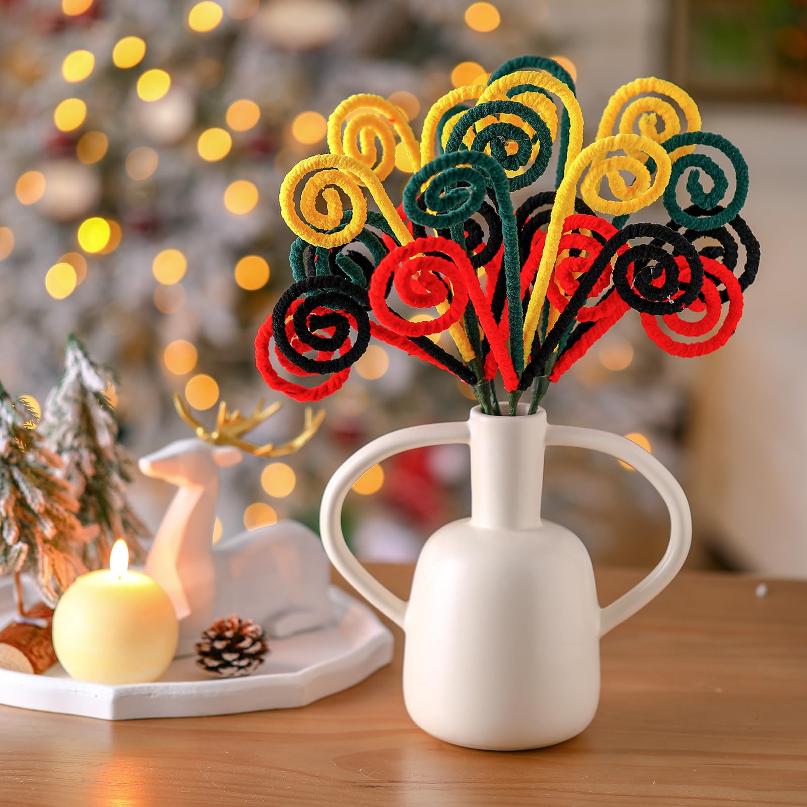 African American Kwanzaa Christmas Decor Black Santa Christmas Ornament 16 Kente Tree Pick Candy Cane Tree Topper Curly Pick Spr