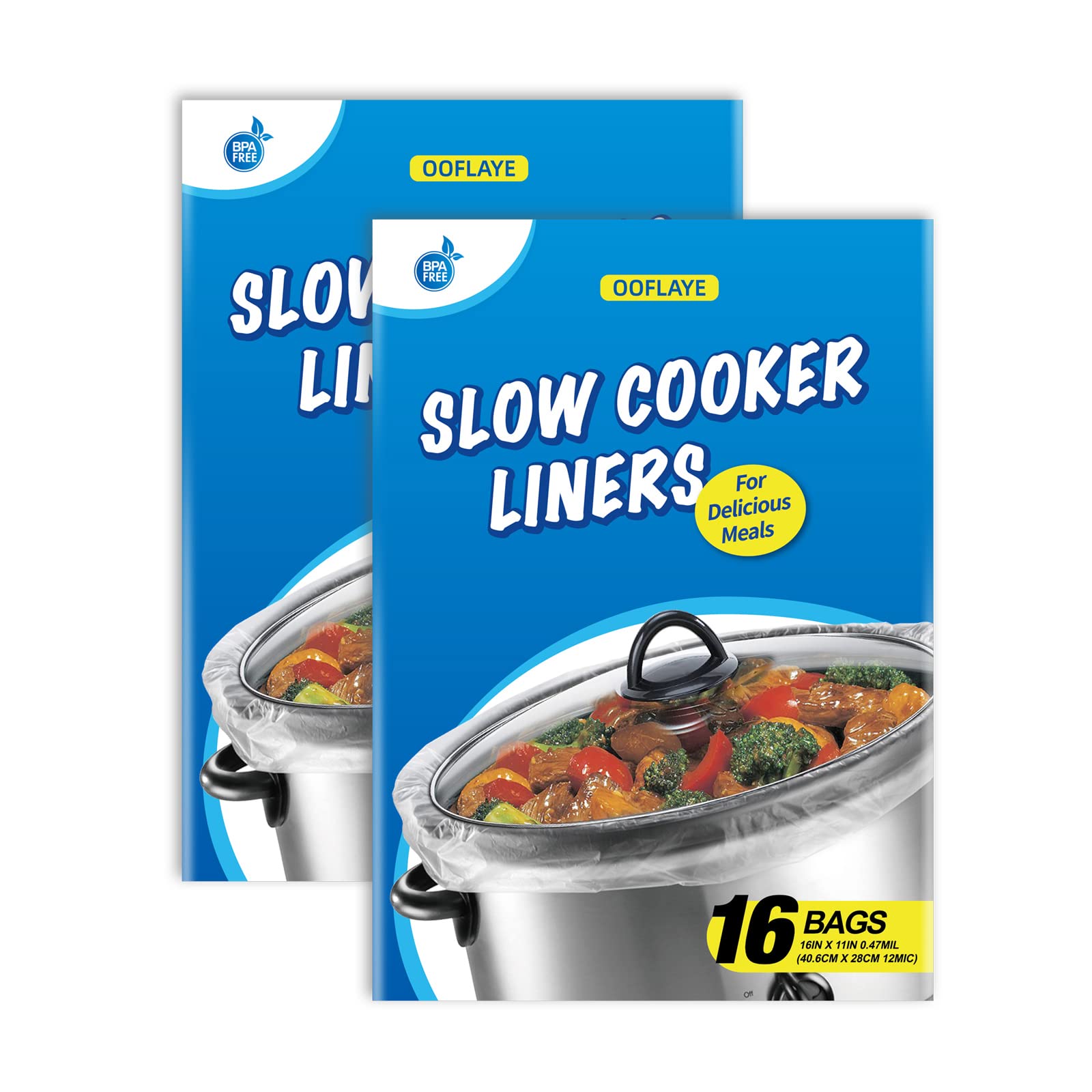 32 Counts Slow Cooker Liners Small Size( 11 X 16 Inch) Kitchen Disposable Cooking Bags Fits 1 To 3 Quarts Safe For Oval Or Round