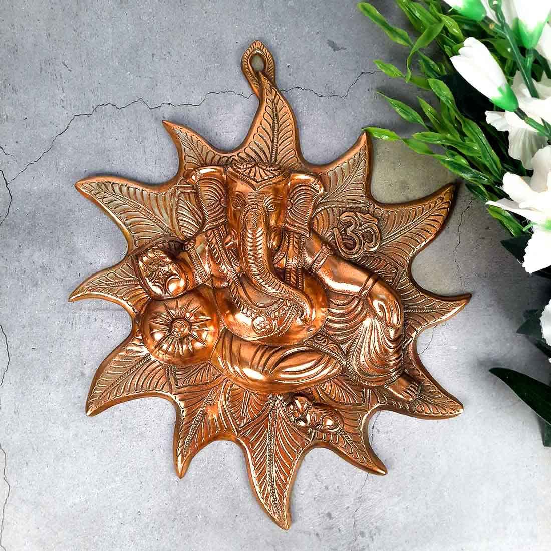 Apka Mart The Online Shop Lord Ganesh Wall Hanging | Ganpati Wall Decor - (Bronze, 15 Inch) - Handcrafted Showpiece For Wall Dec