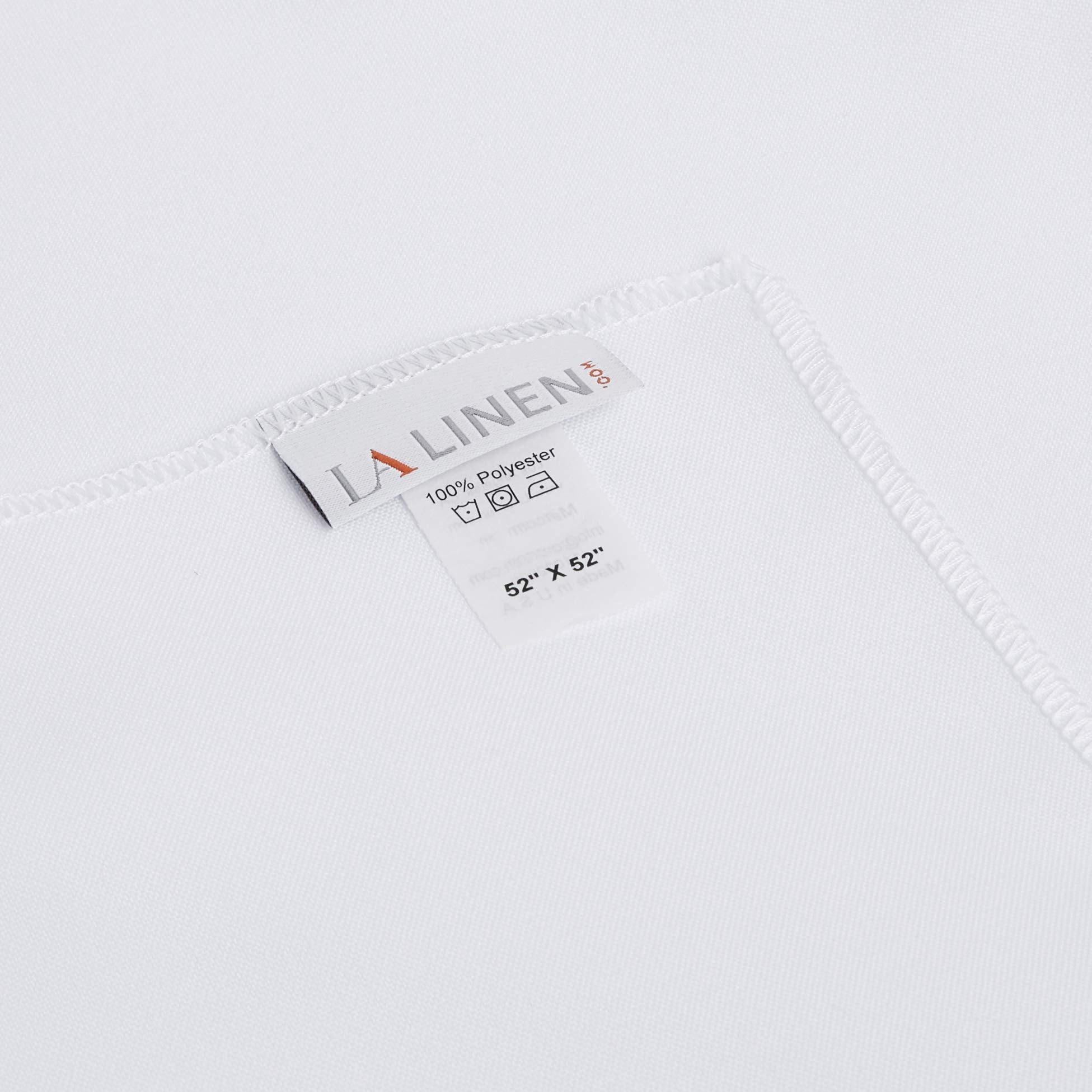 LA Linen Polyester Poplin Square Tablecloth  52 by 52-Inch  White