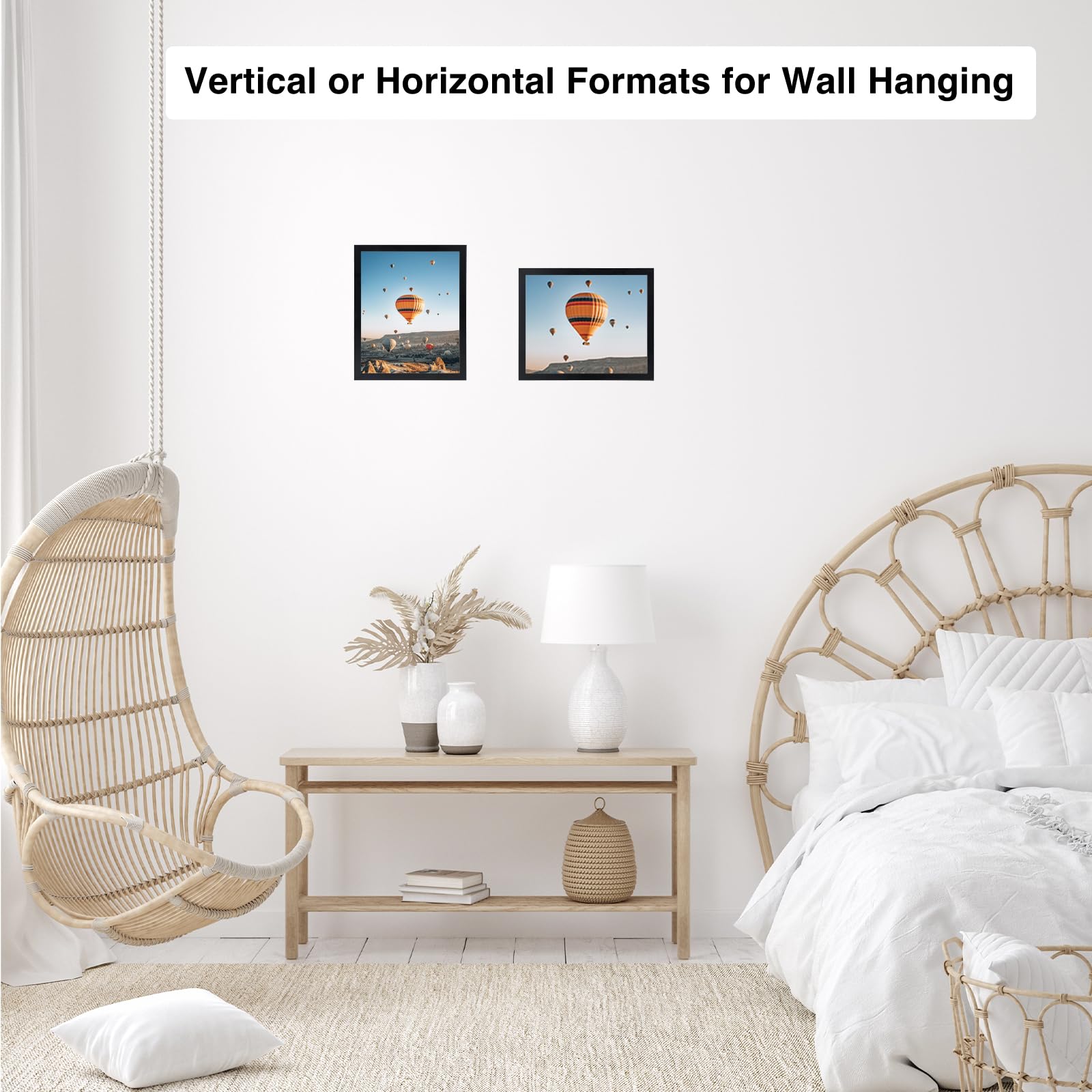 JCJMY 4x5 Picture Frame Set of 2 for Wall Hanging or Tabletop, Wall Mounting Horizontally or Vertically, 4 x 5 Wall Gallery Post