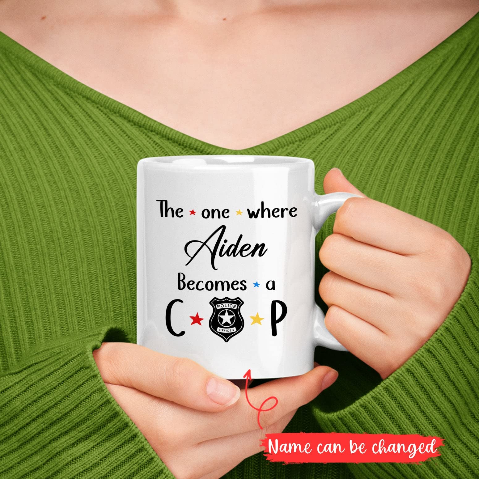 Personalized Cop Coffee Mug, The One Where Becomes A Cop Mug, Custom Police Officer Mug, Future Police Officer Mug, Police Offic