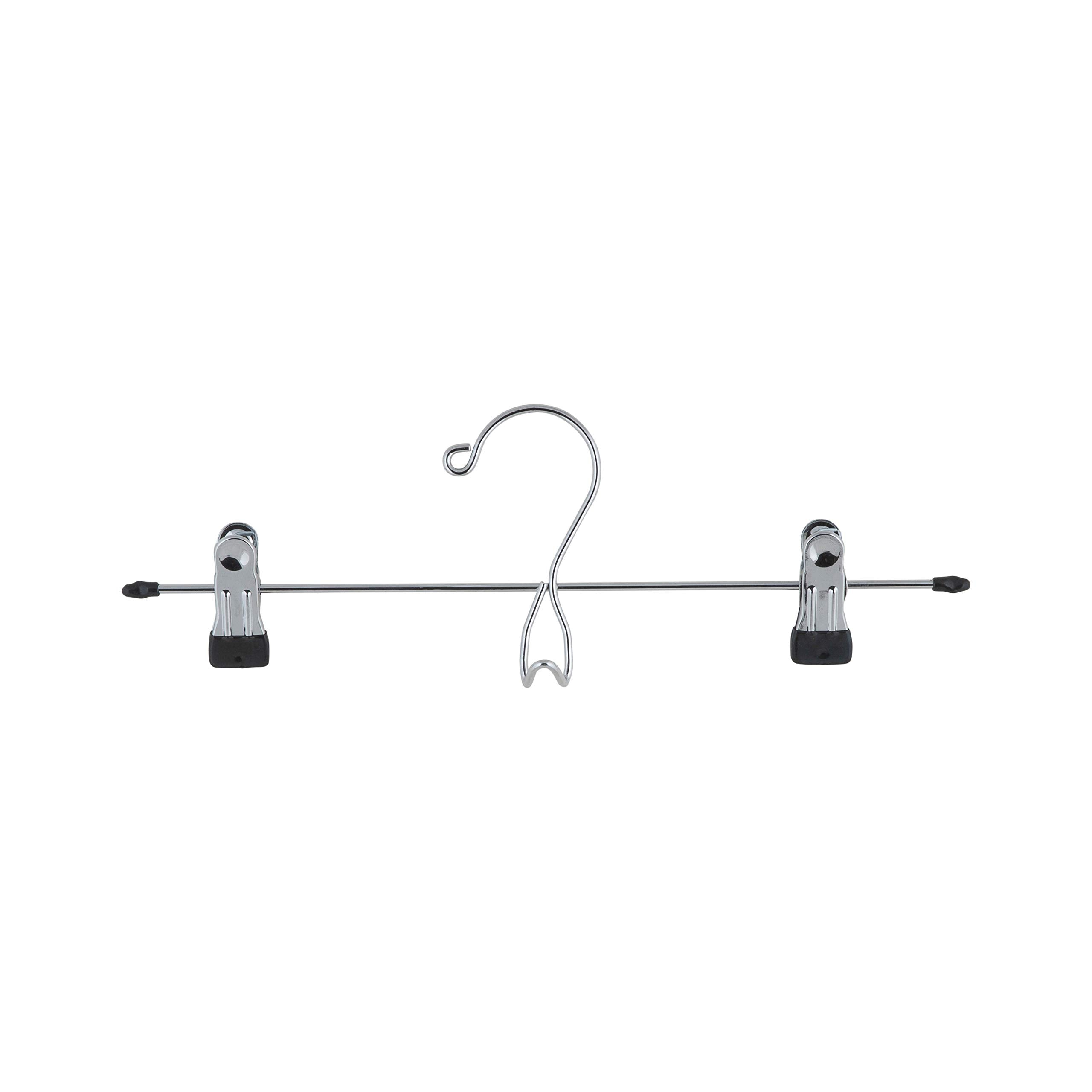Organize It All Add-On Chrome Skirt And Plants Clothing Hanger With Clips (3 Pack)