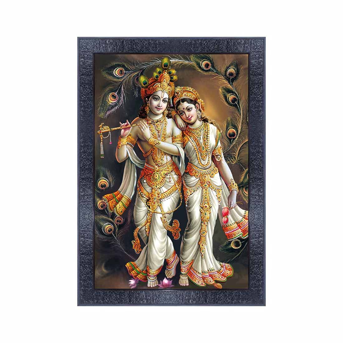 Pnf Poster And Frames Radha Krishna Framed Wall Painting | For Living, Pooja Room | Home Decoration Item | Best Gifting Option (