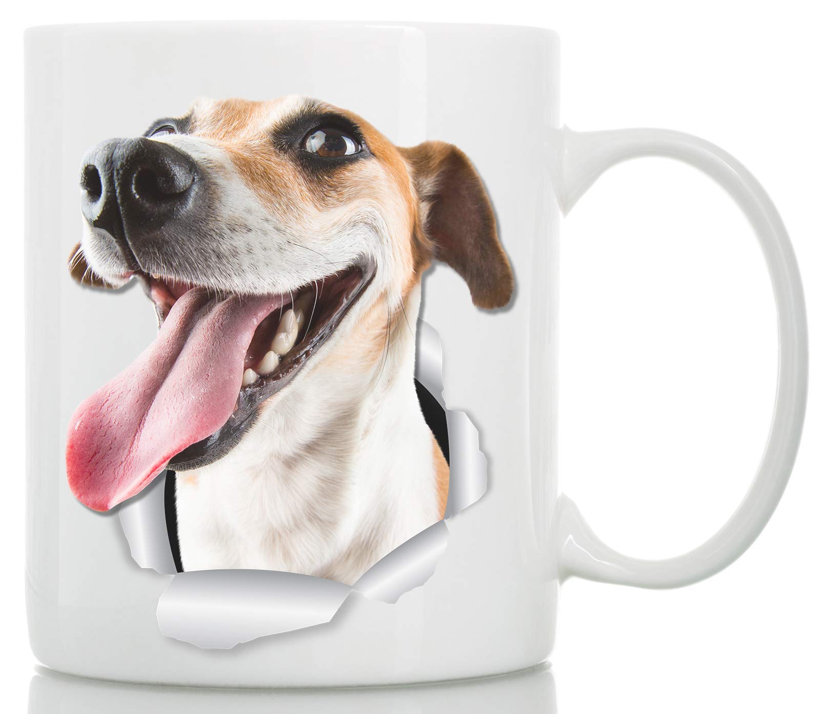 Happy Jack Russell Coffee Mug - Ceramic Jack Russell Terrier Mug - Perfect Dog Lover Gift - Cute Novelty Coffee Mug Present - Gr