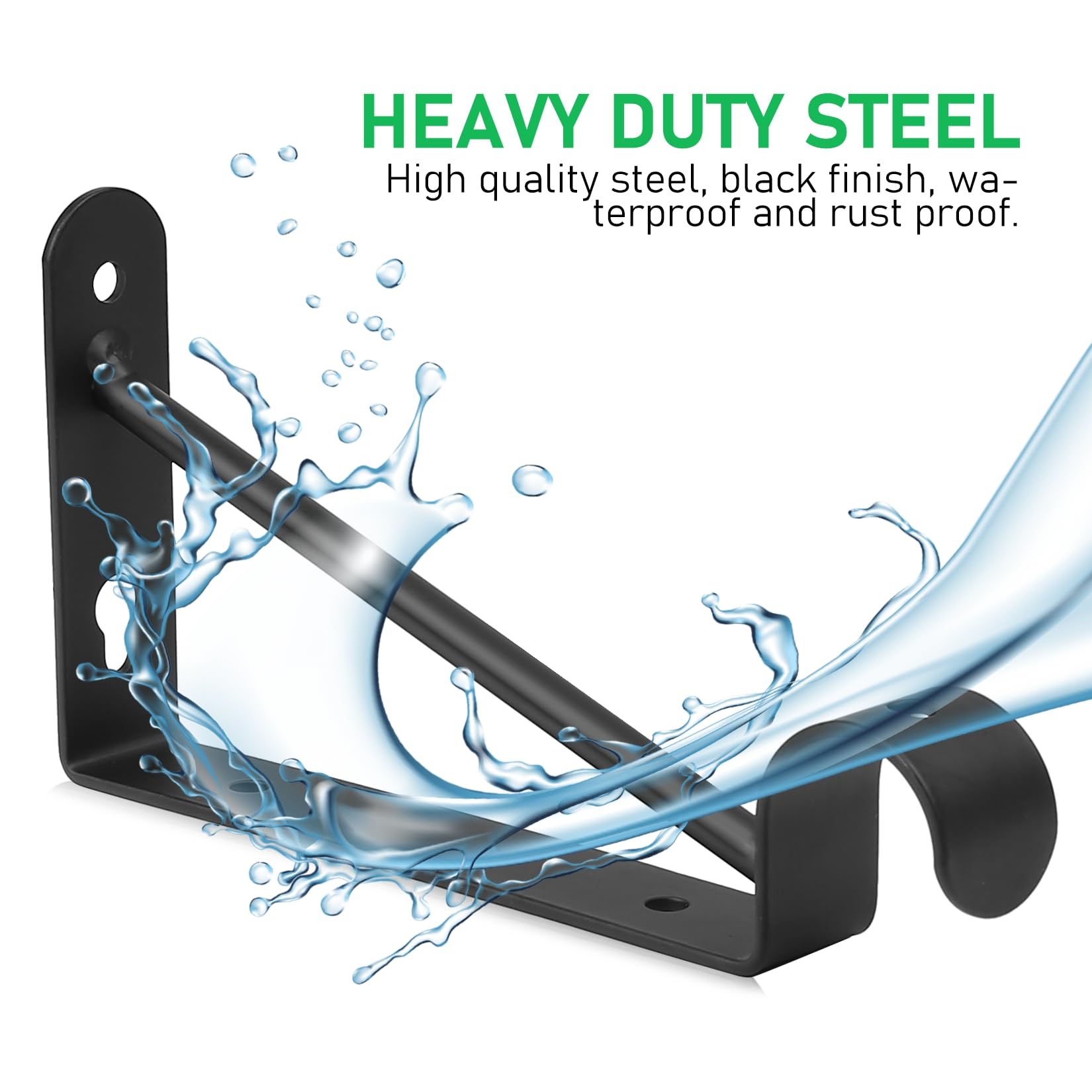 Small Shelf And Rod Brackets, 4 Pcs Closet Shelf & Rod Brackets Wall Mounted 5.9 Inches, Heavy Duty Closet Shelf Brackets, Close
