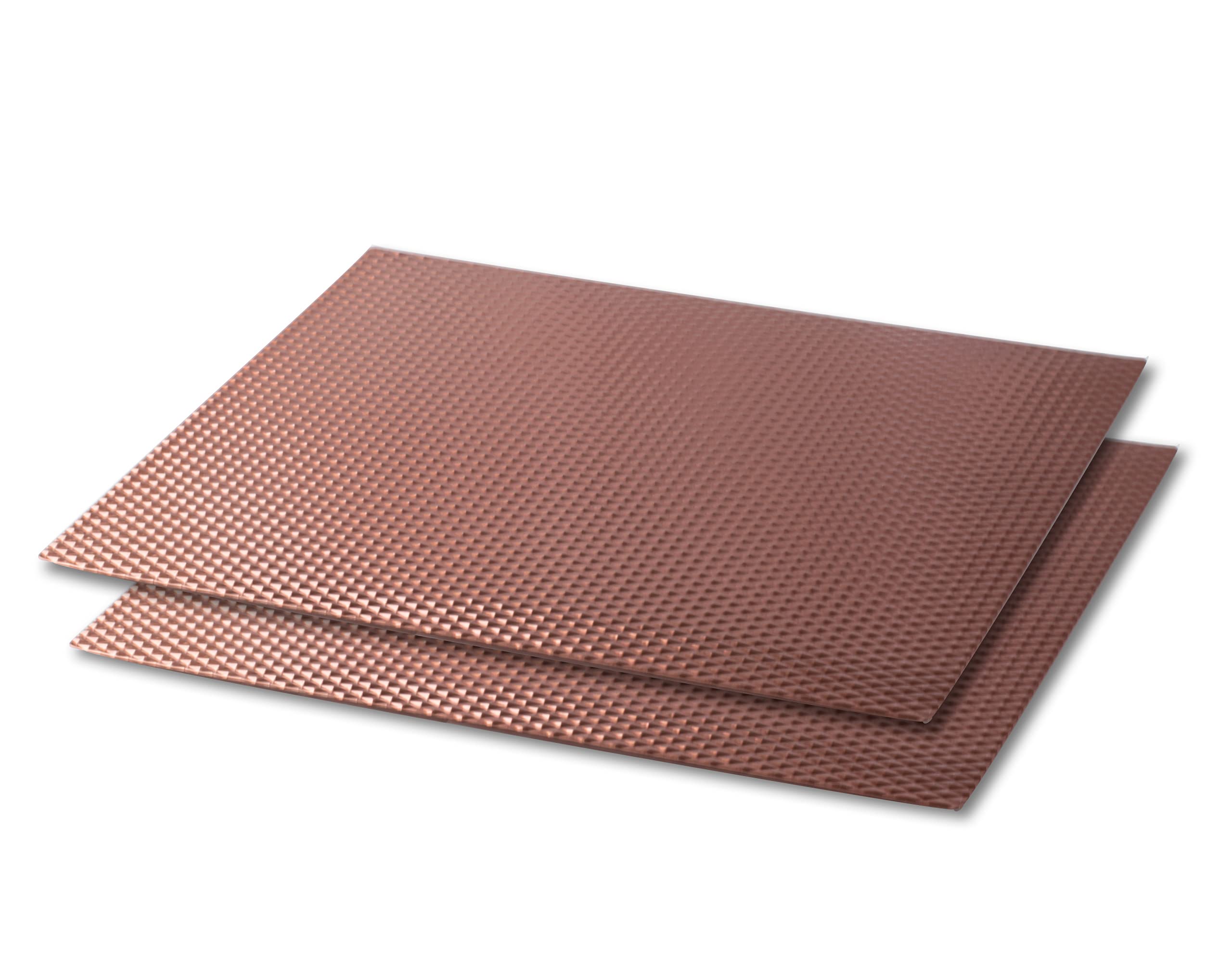 Metal, Heat Resistant, Non-Slip, Counter/Table Protector Mat, Extra Large - 17'' X 20'' - 2 Pack, Copper Color