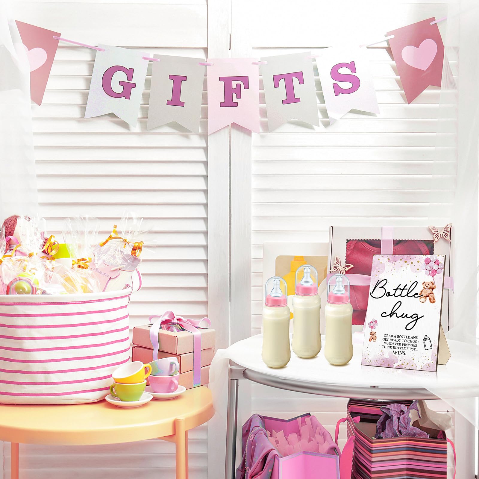 Roowest Baby Bottles For Baby Shower Games Bottle Chug 12 Pcs Plastic Baby Bottles Bulk And Bottle Chug Sign Baby Bottle Chuggin