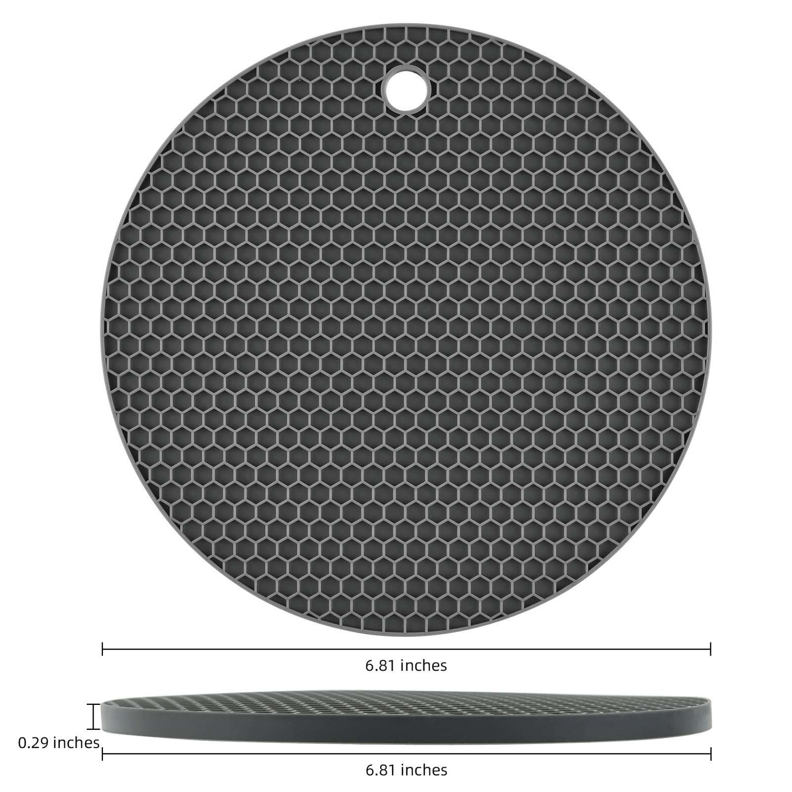 Smithcraft Silicone Trivets For Hot Dishes, Pots & Pans, Round Pot Holders, Hot Pads For Kitchen Counter, Jar Opener & Spoon Res