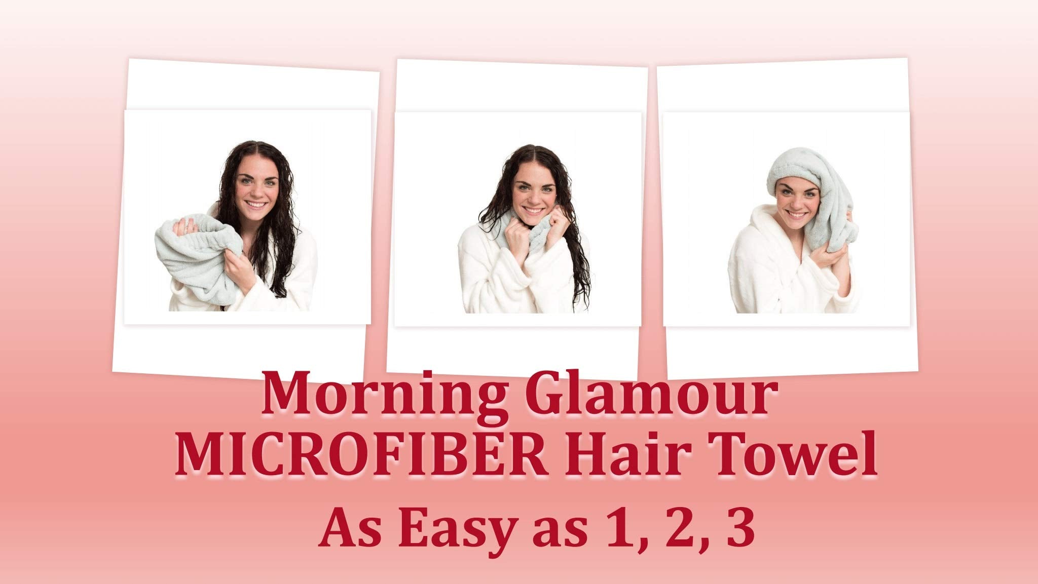 Morning Glamour LLC Microfiber Hair Towel-Pink