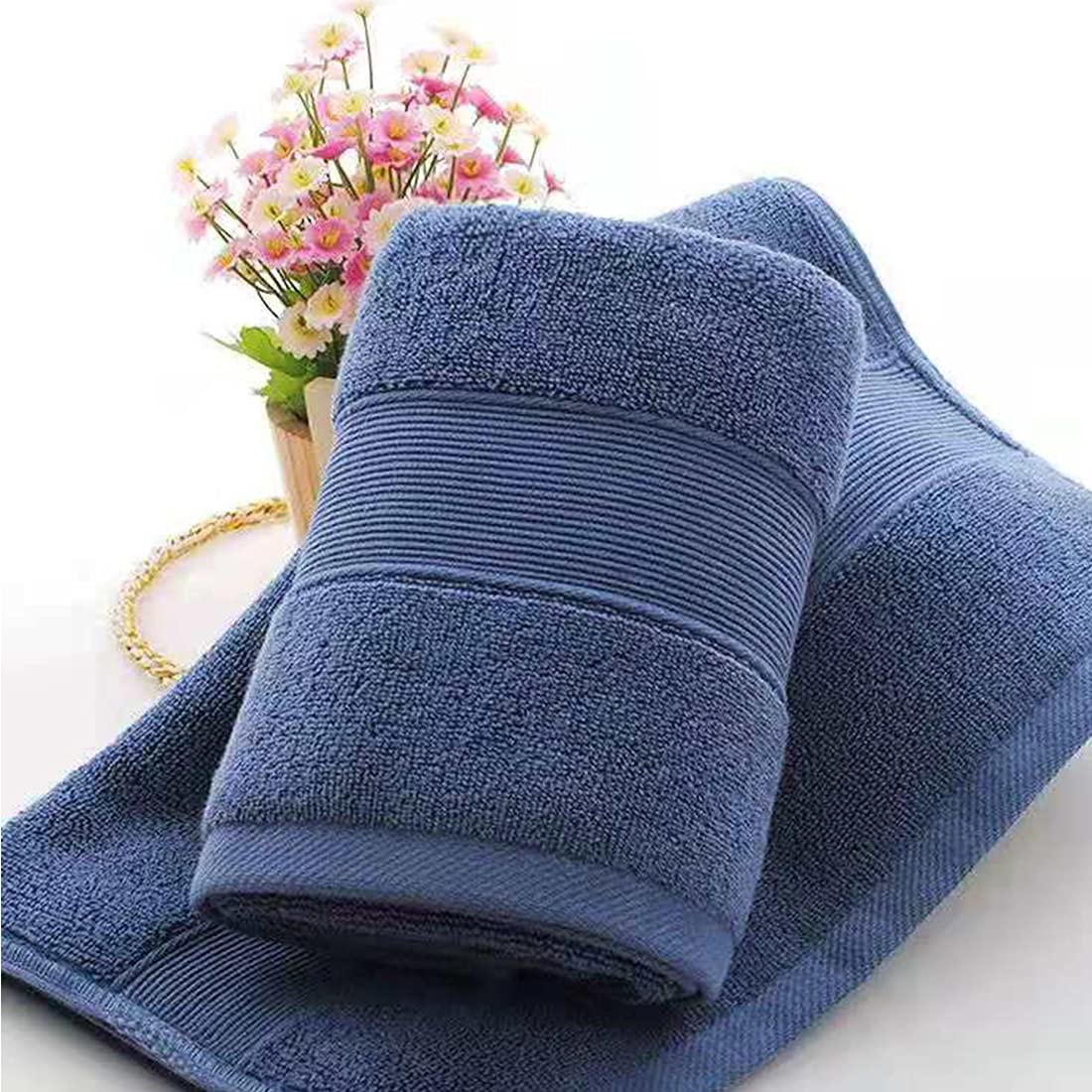 Lruuidde Bathroom Hand Towels 2 Set,Cotton Hand Towel For Bath, Hand, Face, Kitchen, Super Soft, Highly Absorbent, Machine Washa