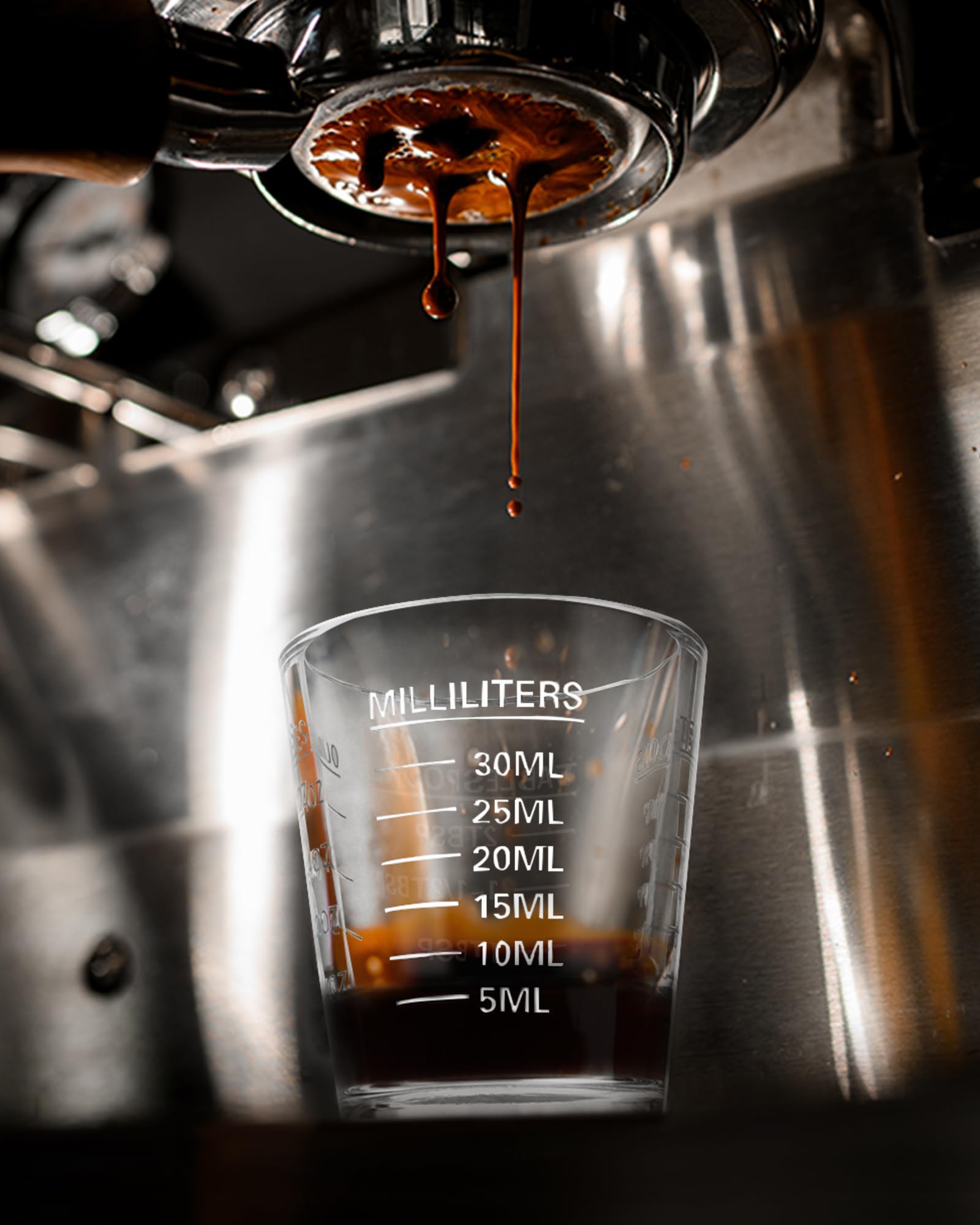 Shot Glasses Measuring Cup Set 4Pack Espresso Shot Glasses Liquid Heavy Glass 26-Incremental Measurement 1 Oz, 2 Tbs, 6 Tsp, 30