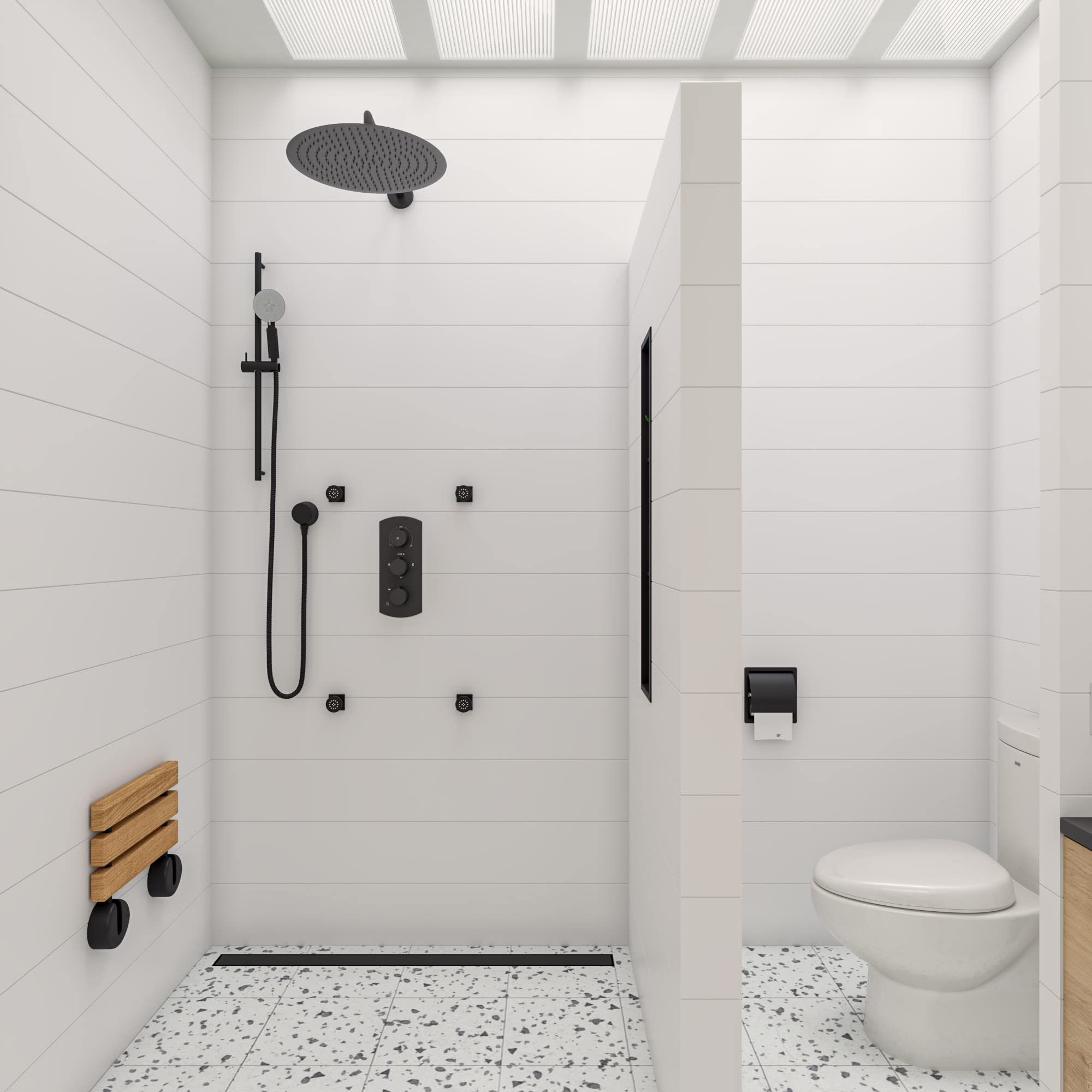 Alfi Brand Abtpc77-Bla Toilet Paper Holder, Black Matte