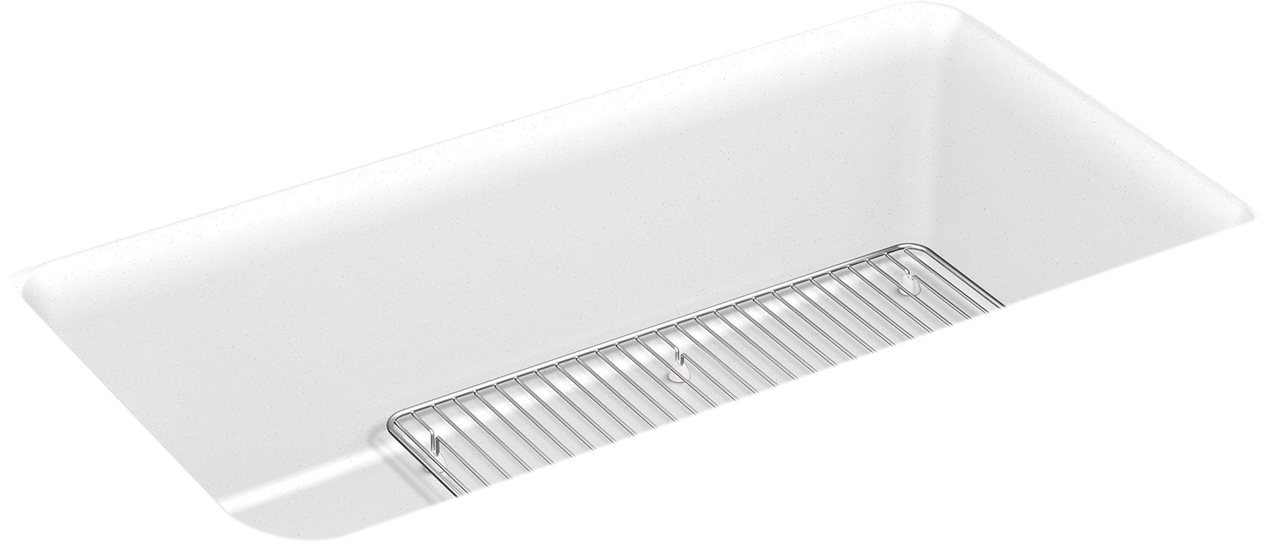 Kohler 8206-CM6 Cairn 33-1/2 undermount single-bowl kitchen sink, Matte White